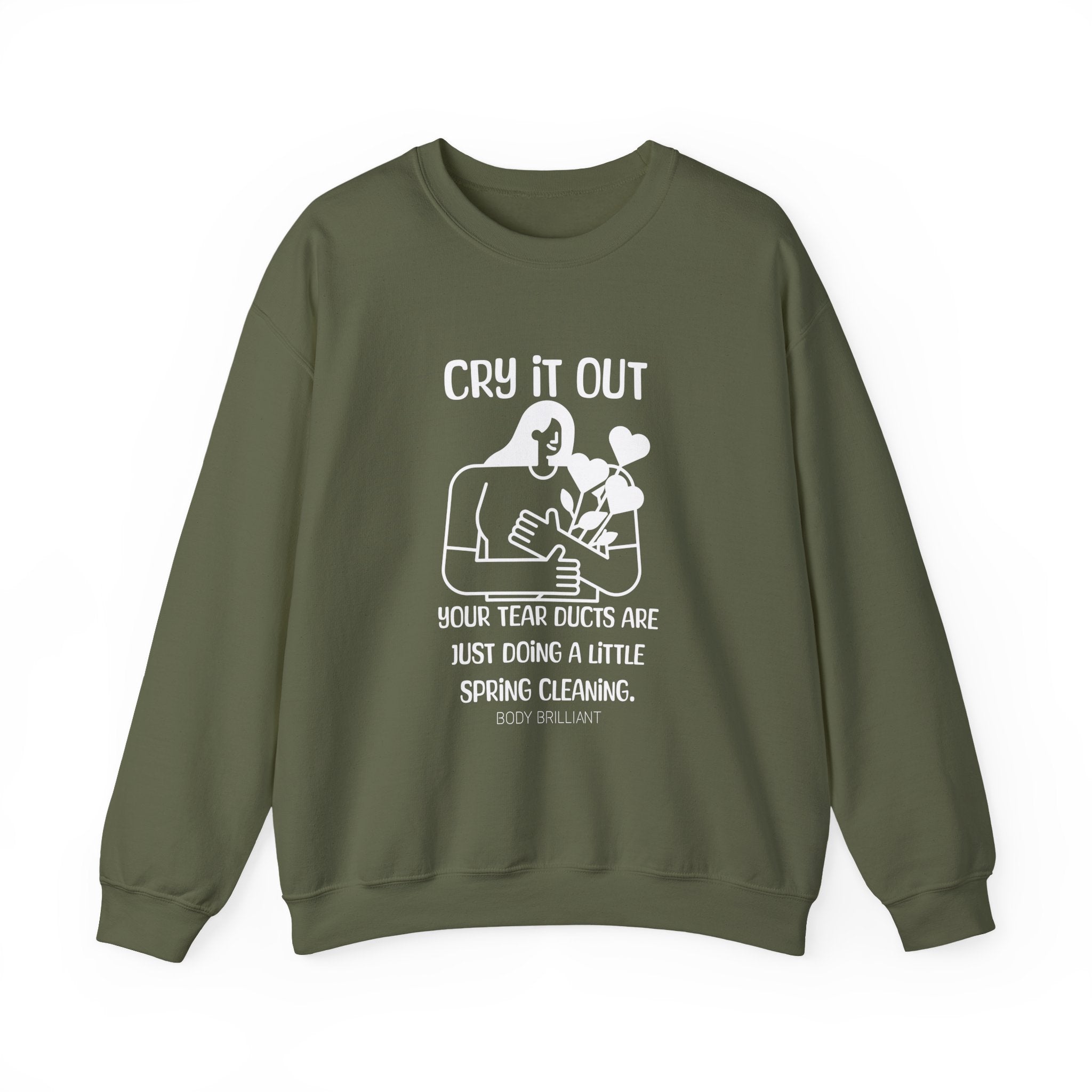 Cry it out Sweatshirt | Inspirational Crewneck, Gift for Fitness Lovers, Motivational Apparel, Unisex Sweatshirt, Cozy Fitness Wear