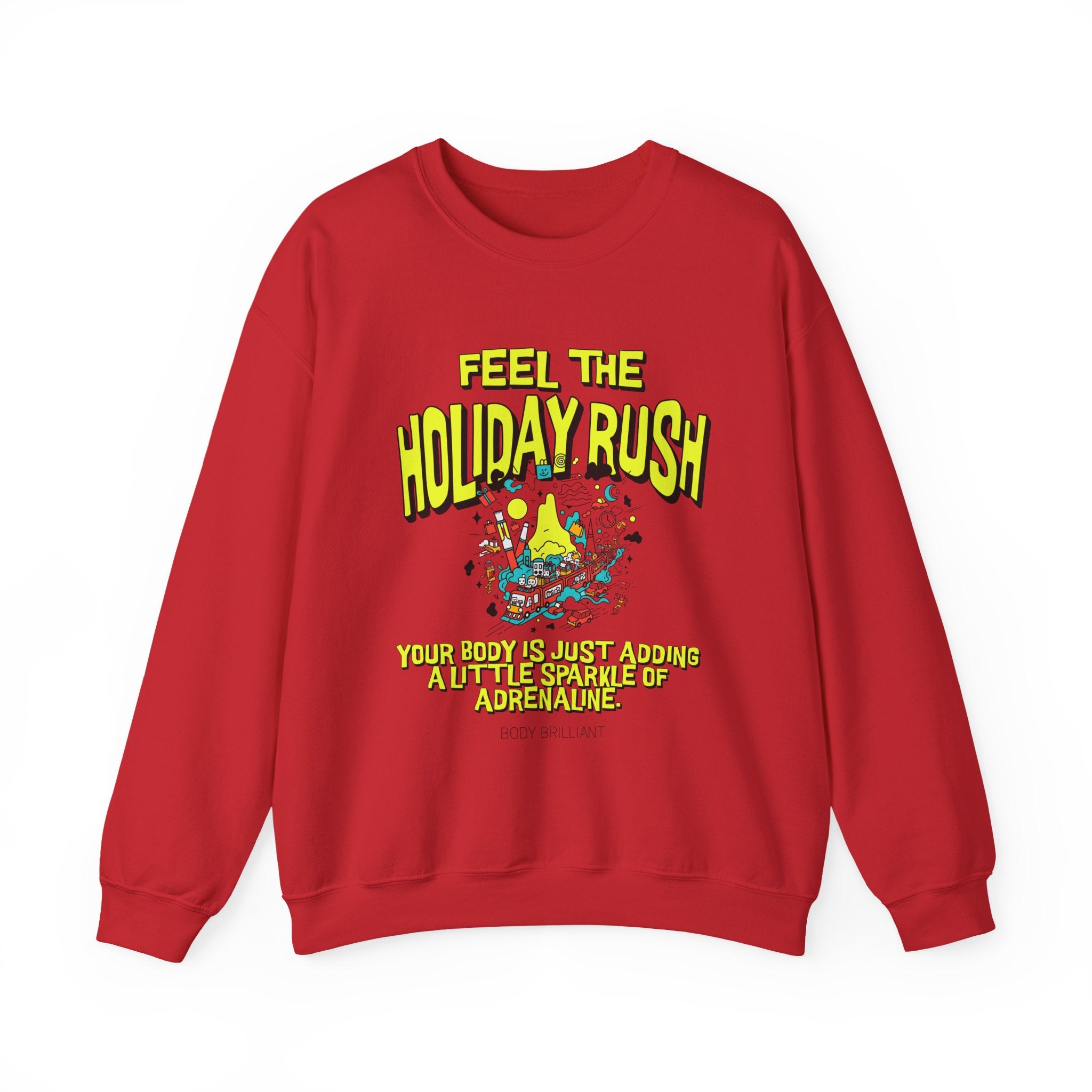 Feel the holiday rush Sweatshirt | Inspirational Crewneck, Gift for Fitness Lovers, Motivational Apparel, Unisex Sweatshirt, Cozy Fitness Wear