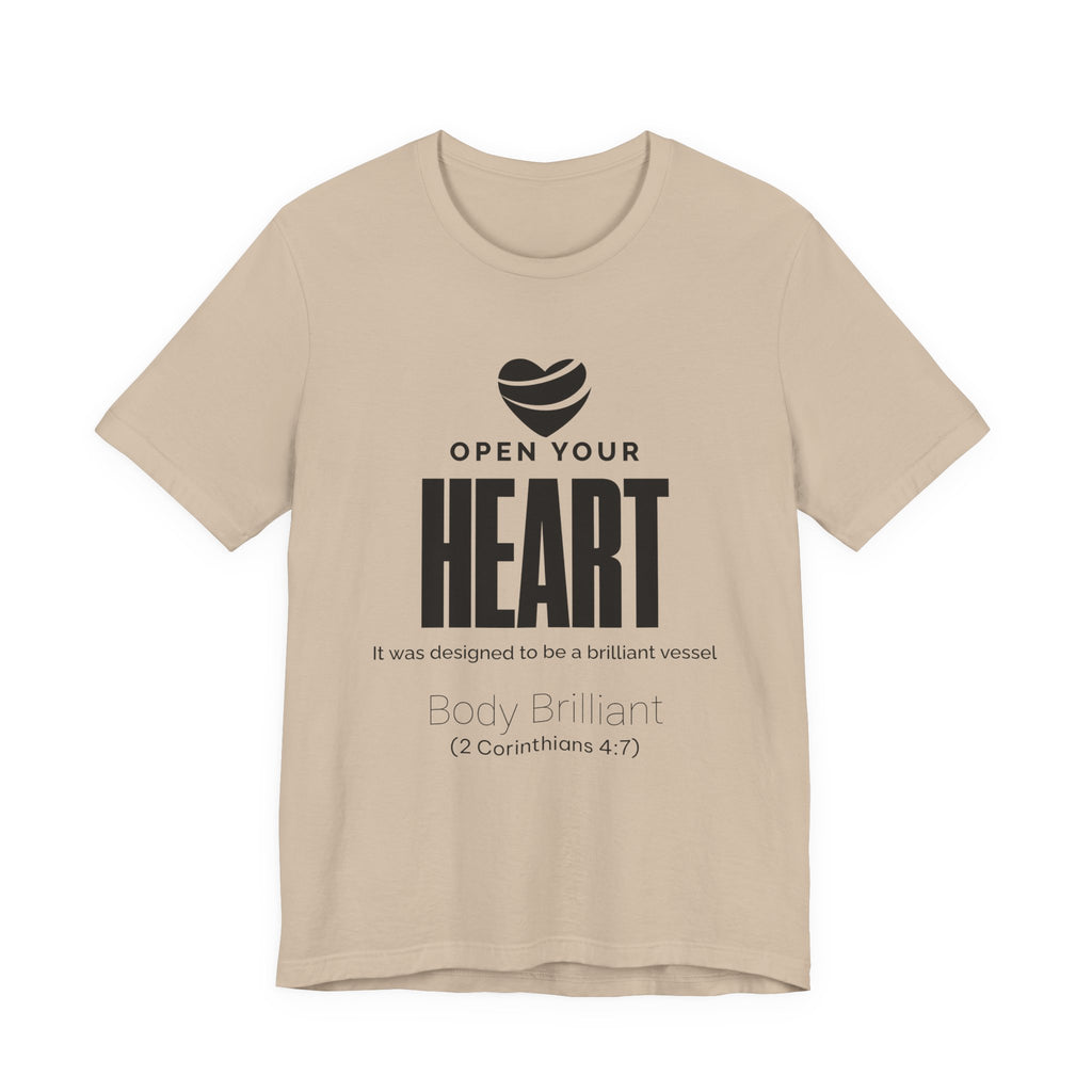 Open Your Heart Inspirational Tee, Unisex Jersey Shirt, Motivational Gift, Spiritual Apparel, Perfect for Everyday Wear