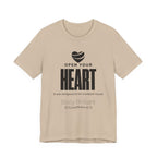 Open Your Heart Inspirational Tee, Unisex Jersey Shirt, Motivational Gift, Spiritual Apparel, Perfect for Everyday Wear