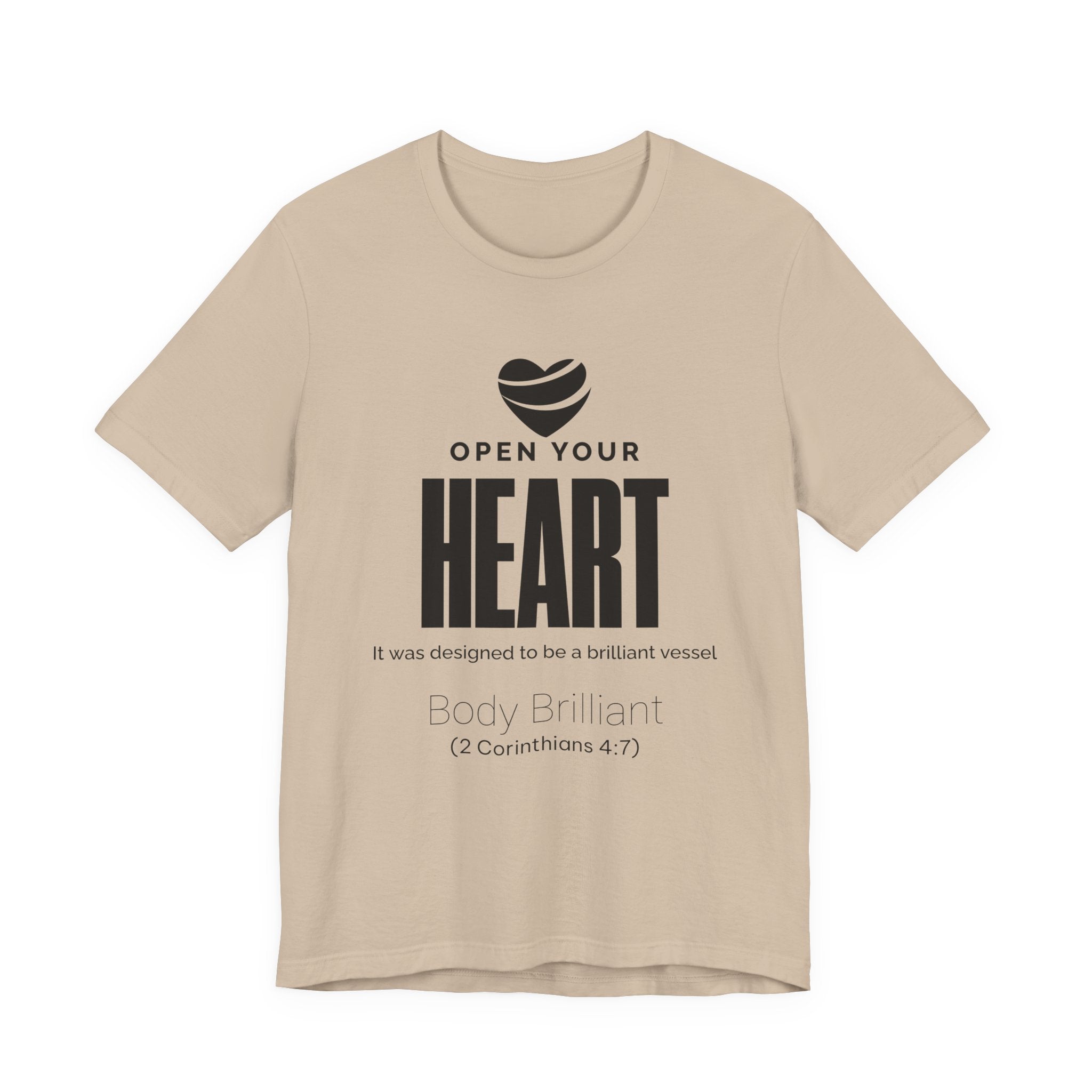 Open Your Heart Inspirational Tee, Unisex Jersey Shirt, Motivational Gift, Spiritual Apparel, Perfect for Everyday Wear