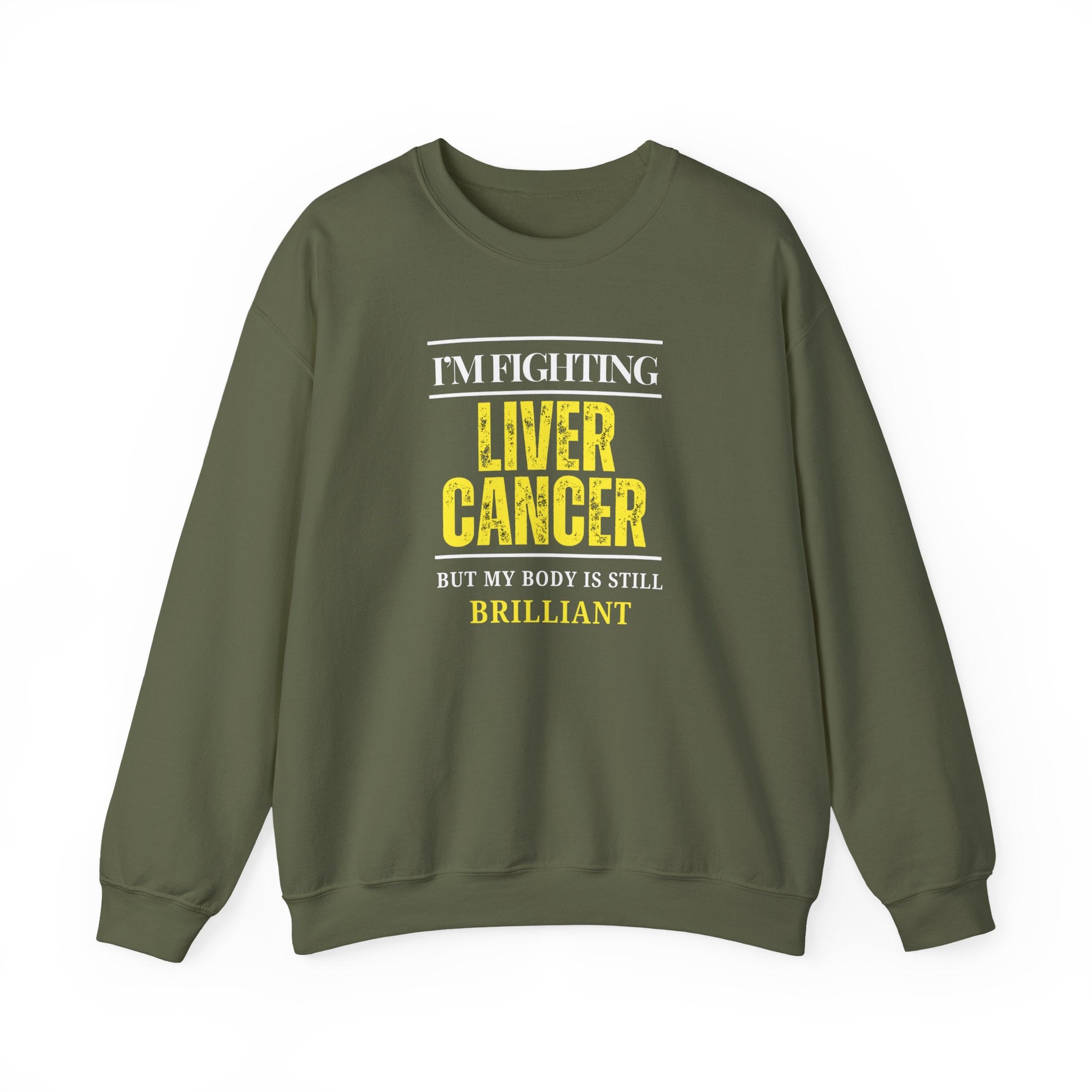 I'm fighting liver cancer Sweatshirt | Inspirational Crewneck, Gift for Fitness Lovers, Motivational Apparel, Unisex Sweatshirt, Cozy Fitness Wear