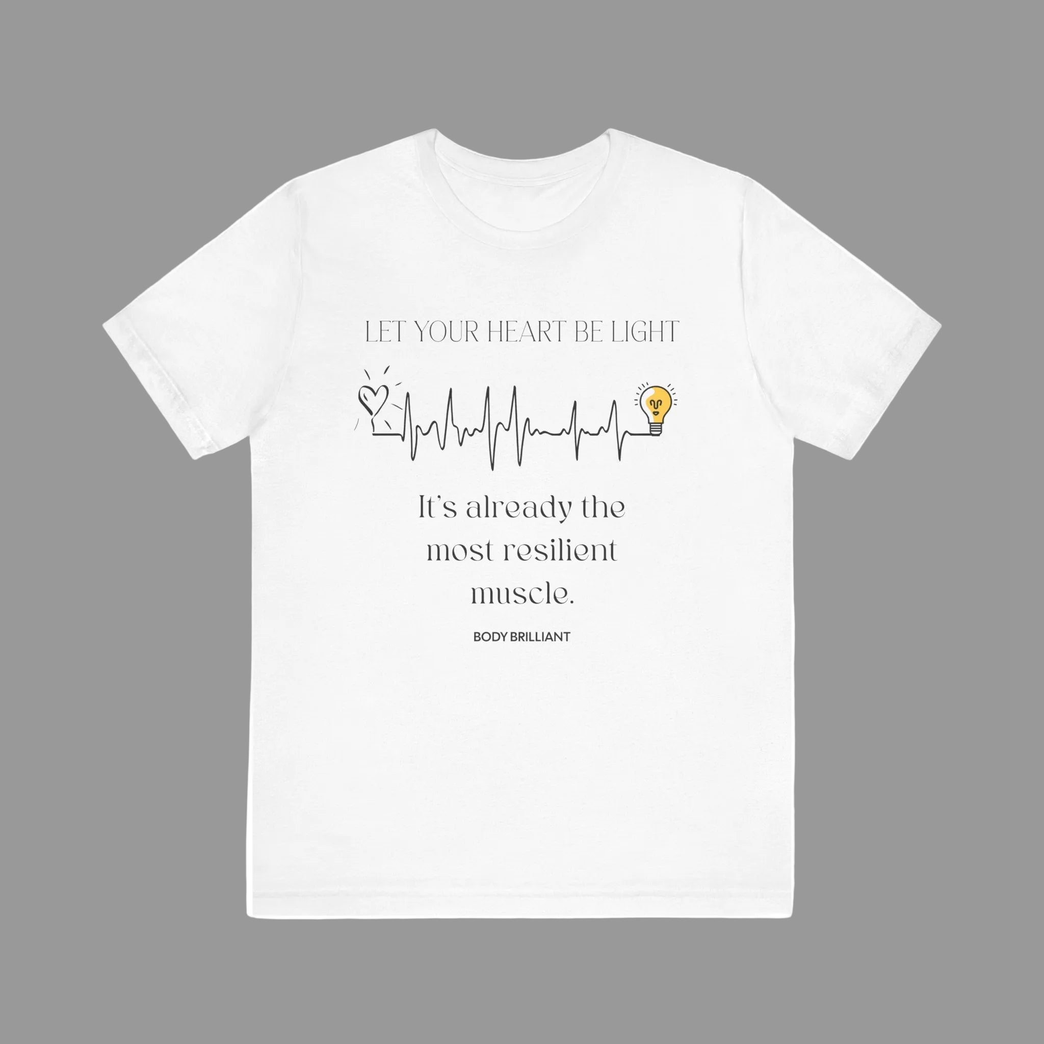 Let your heart be light Inspirational Tee, Unisex Jersey Shirt, Motivational Gift, Spiritual Apparel, Perfect for Everyday Wear