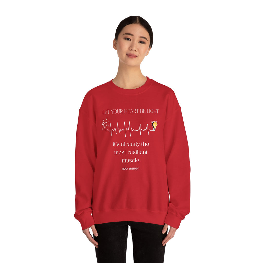 Let your heart be light Sweatshirt | Inspirational Crewneck, Gift for Fitness Lovers, Motivational Apparel, Unisex Sweatshirt, Cozy Fitness Wear