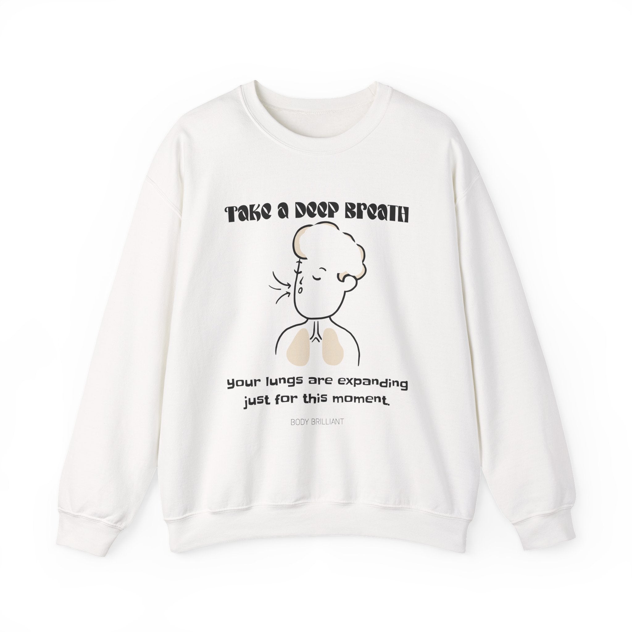 Take a deep breath Sweatshirt | Inspirational Crewneck, Gift for Fitness Lovers, Motivational Apparel, Unisex Sweatshirt, Cozy Fitness Wear
