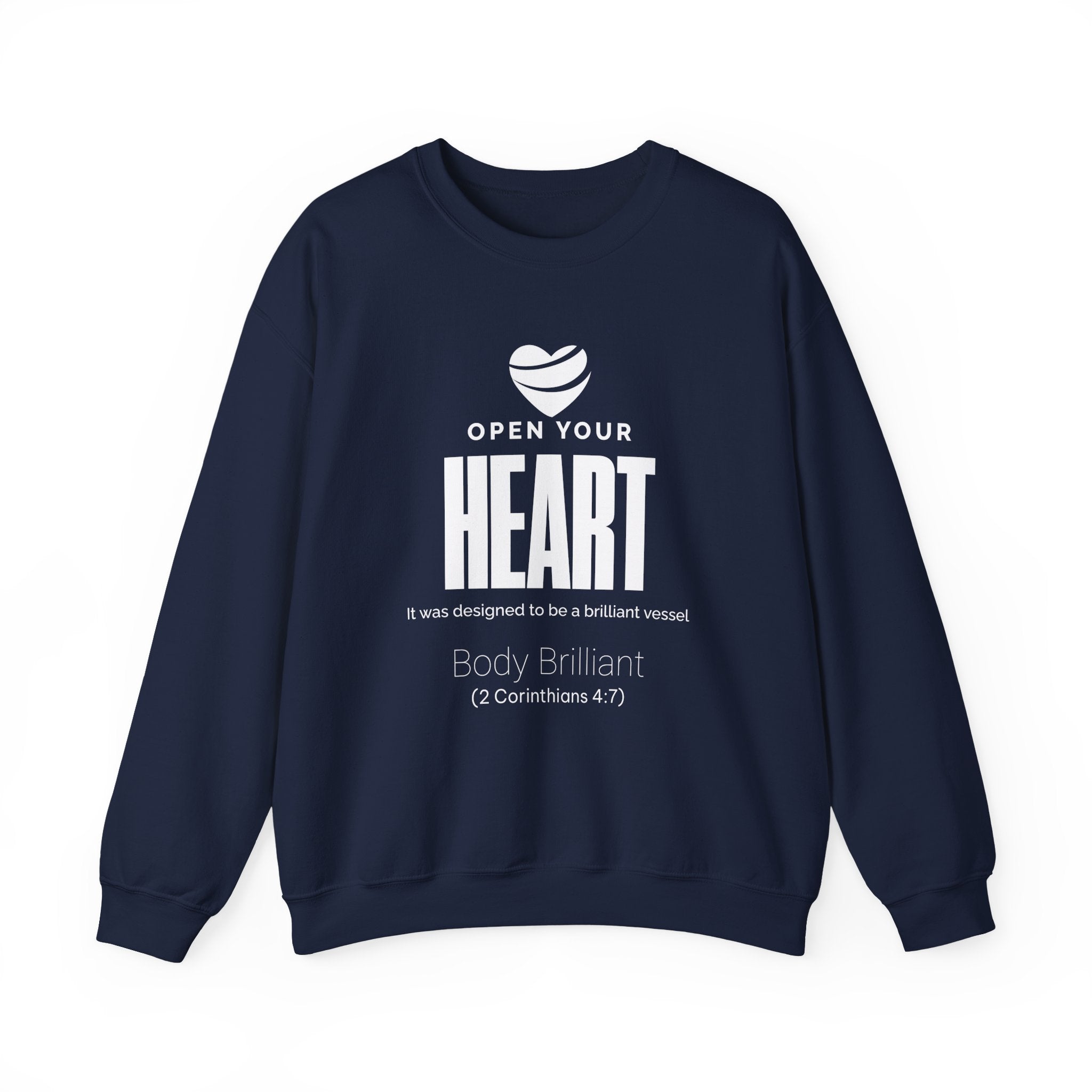 Open Your Heart Sweatshirt | Inspirational Crewneck, Gift for Fitness Lovers, Motivational Apparel, Unisex Sweatshirt, Cozy Fitness Wear
