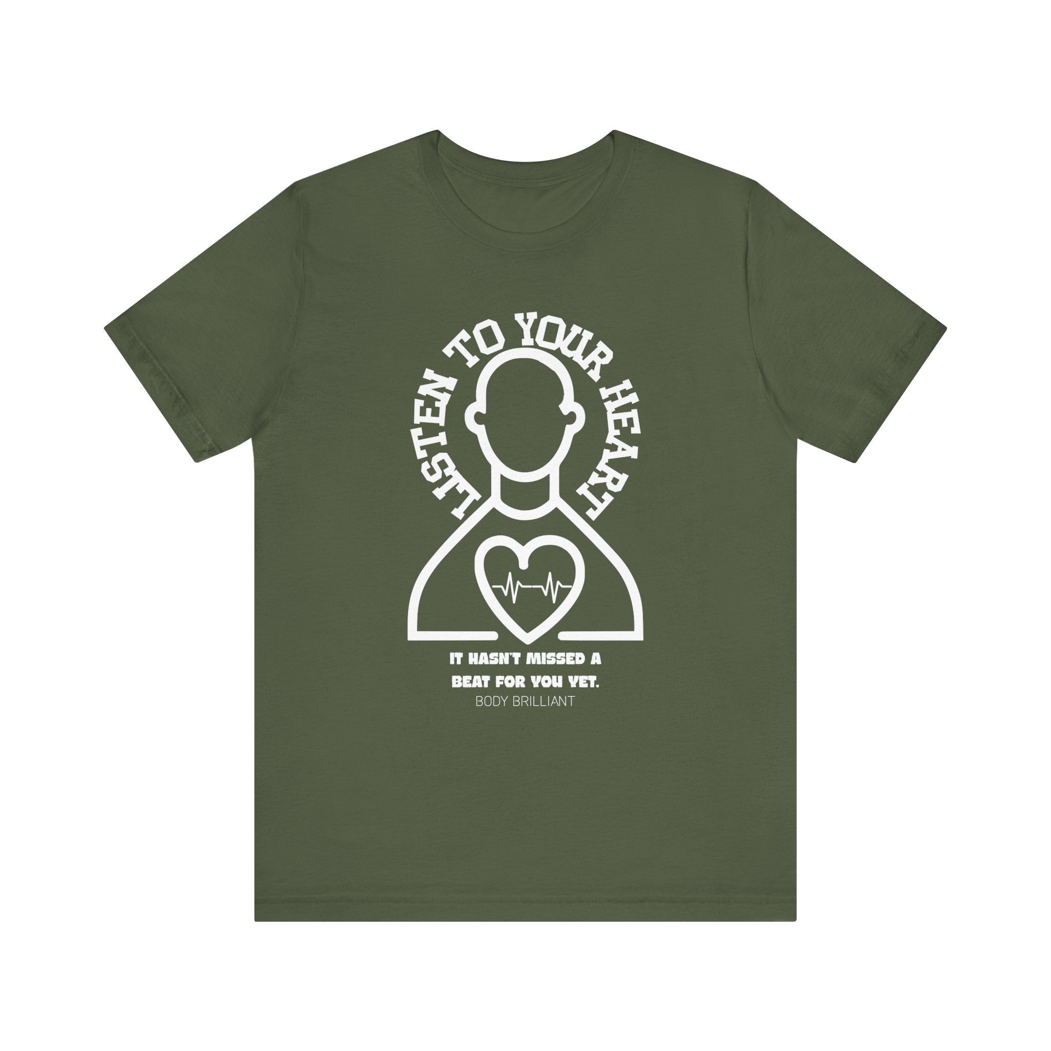 Listen to your heart Inspirational Tee, Unisex Jersey Shirt, Motivational Gift, Spiritual Apparel, Perfect for Everyday Wear