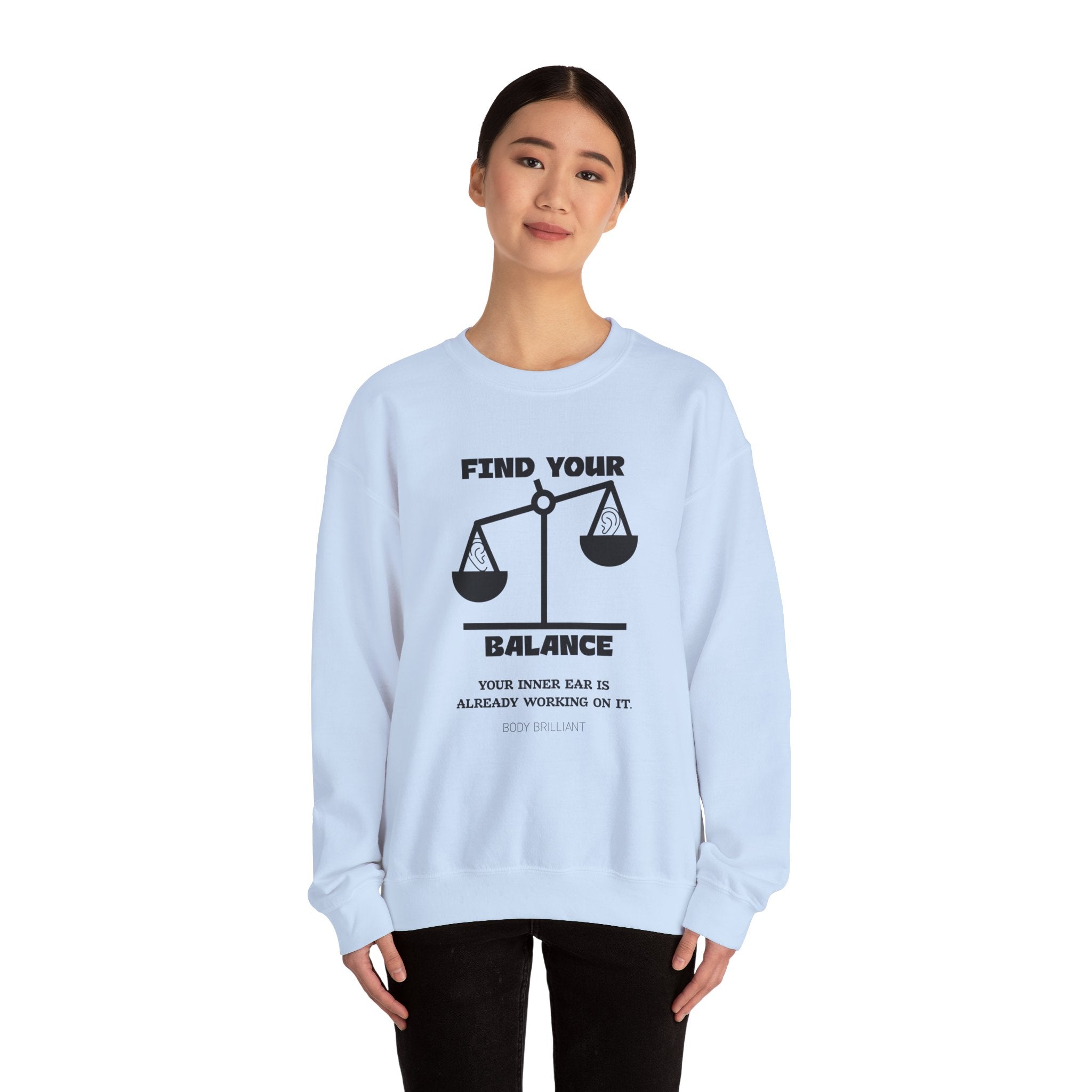 Find your balance Sweatshirt | Inspirational Crewneck, Gift for Fitness Lovers, Motivational Apparel, Unisex Sweatshirt, Cozy Fitness Wear