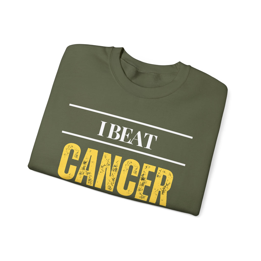 I beat cancer because my body is brilliant Sweatshirt | Inspirational Crewneck, Gift for Fitness Lovers, Motivational Apparel, Unisex Sweatshirt, Cozy Fitness Wear