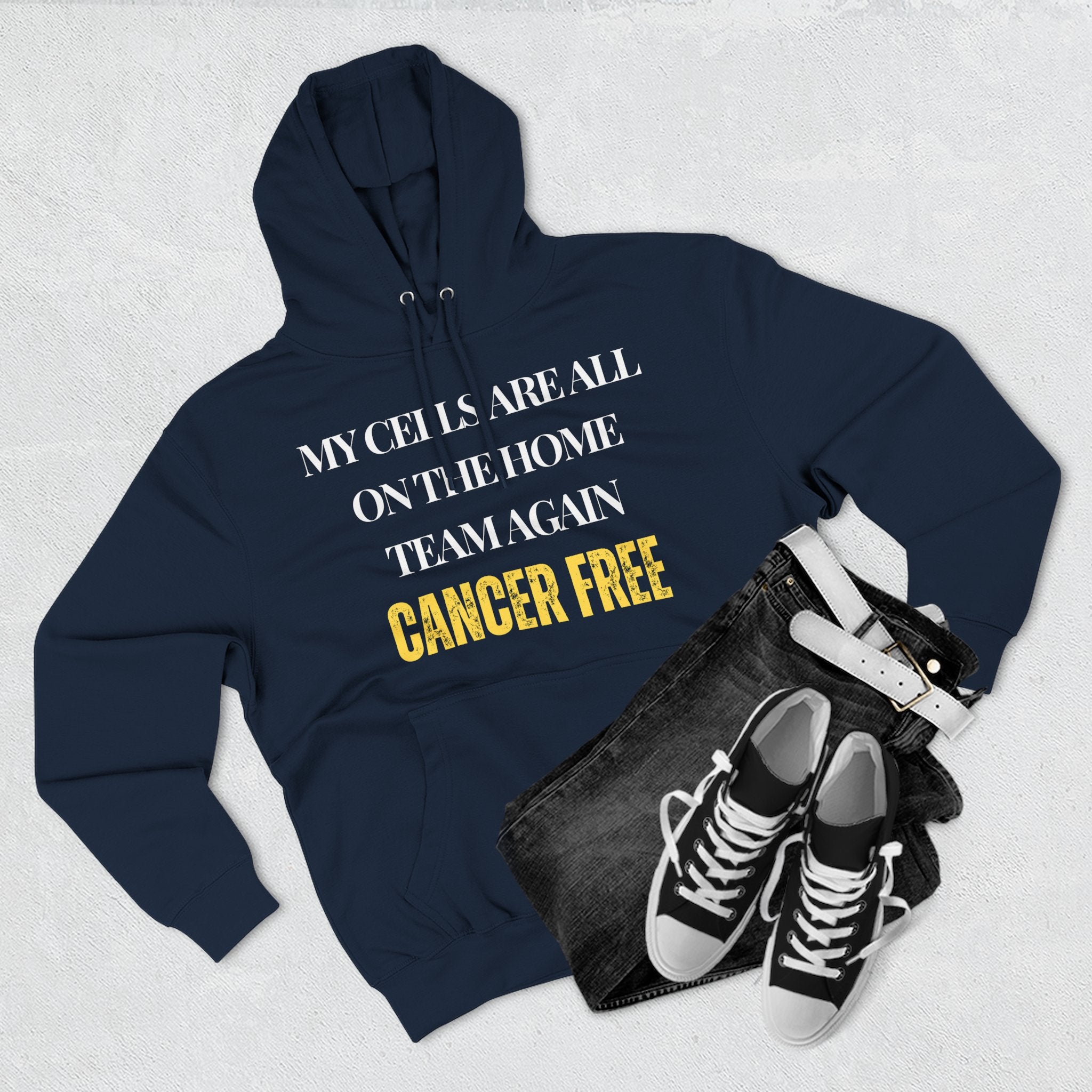 My cells are all on the home team again. Cancer free Hoodie, Unisex Sweatshirt, Casual Wear, Gift for Her, Fall Fashion, Holiday Gift