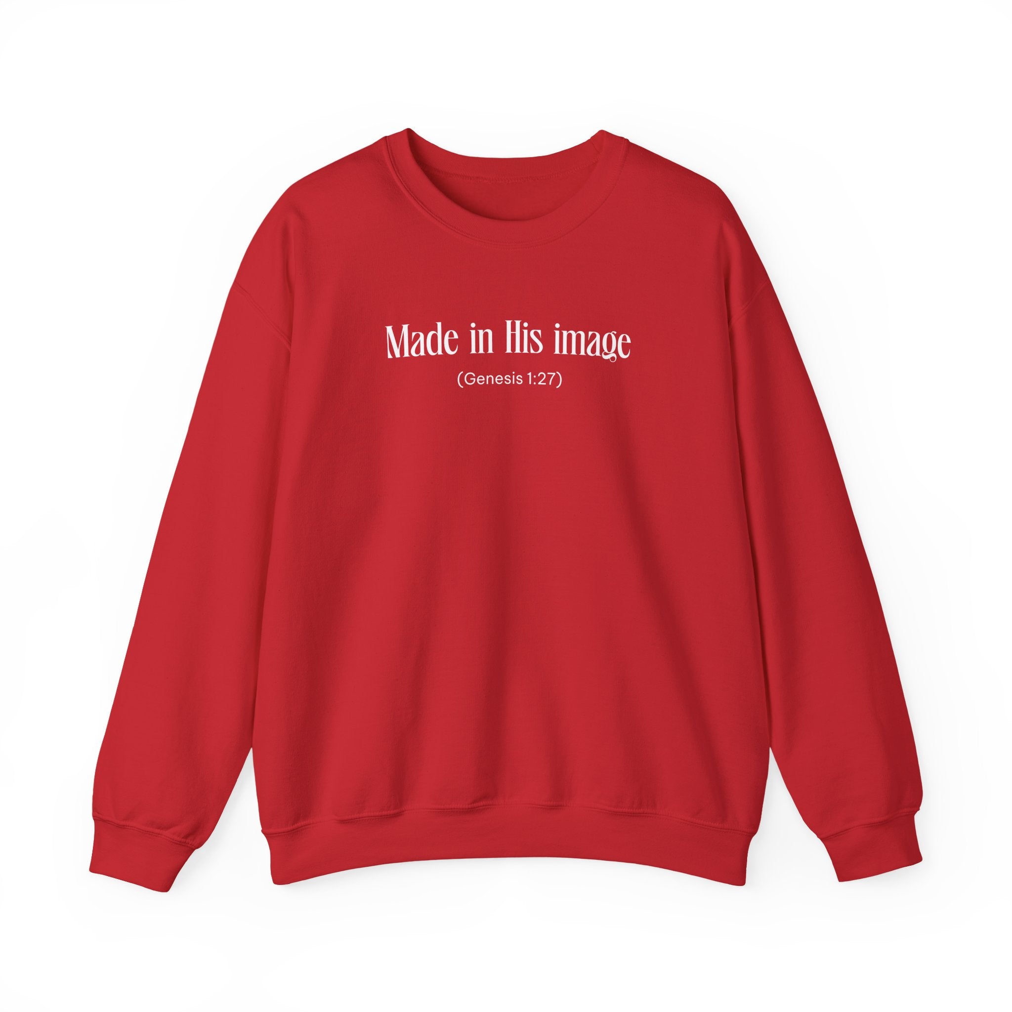 Made in his image Sweatshirt | Inspirational Crewneck, Gift for Fitness Lovers, Motivational Apparel, Unisex Sweatshirt, Cozy Fitness Wear