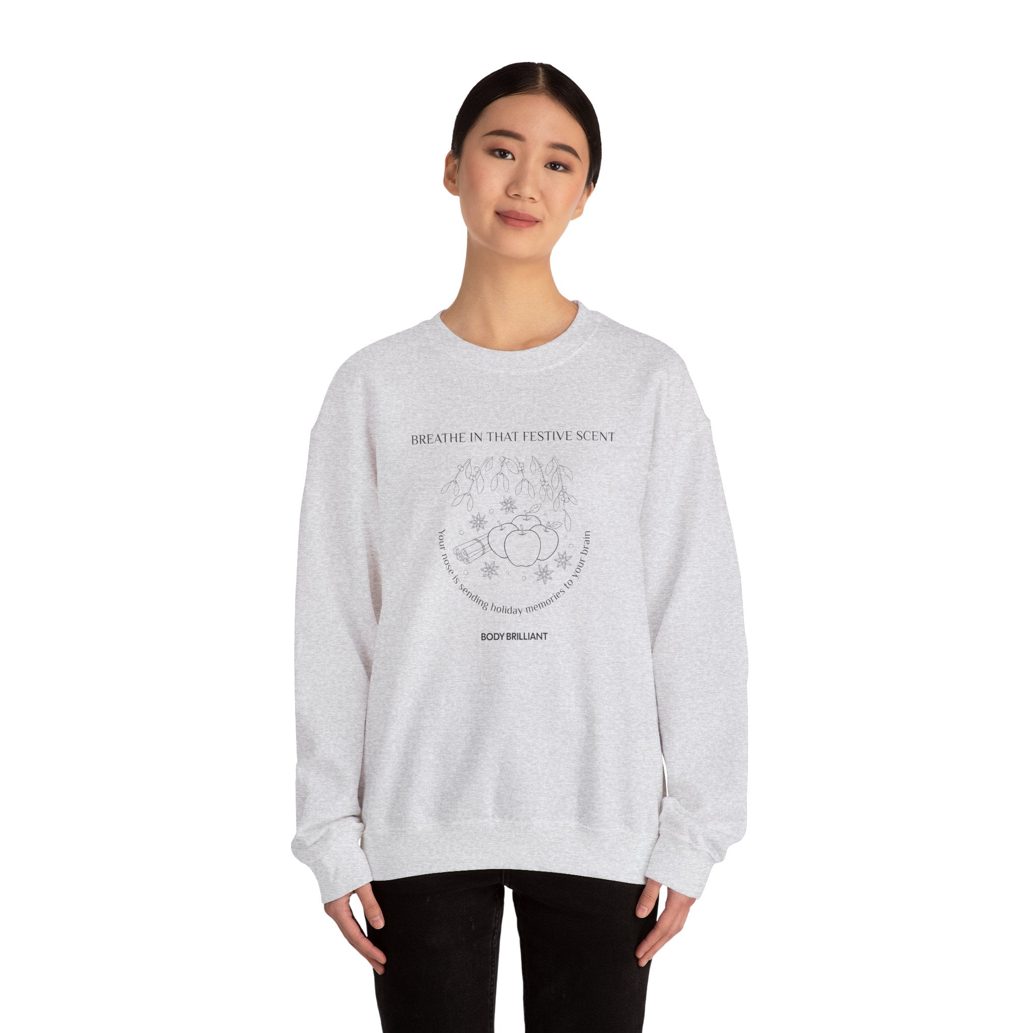 Breathe in that festive scent Sweatshirt | Inspirational Crewneck, Gift for Fitness Lovers, Motivational Apparel, Unisex Sweatshirt, Cozy Fitness Wear