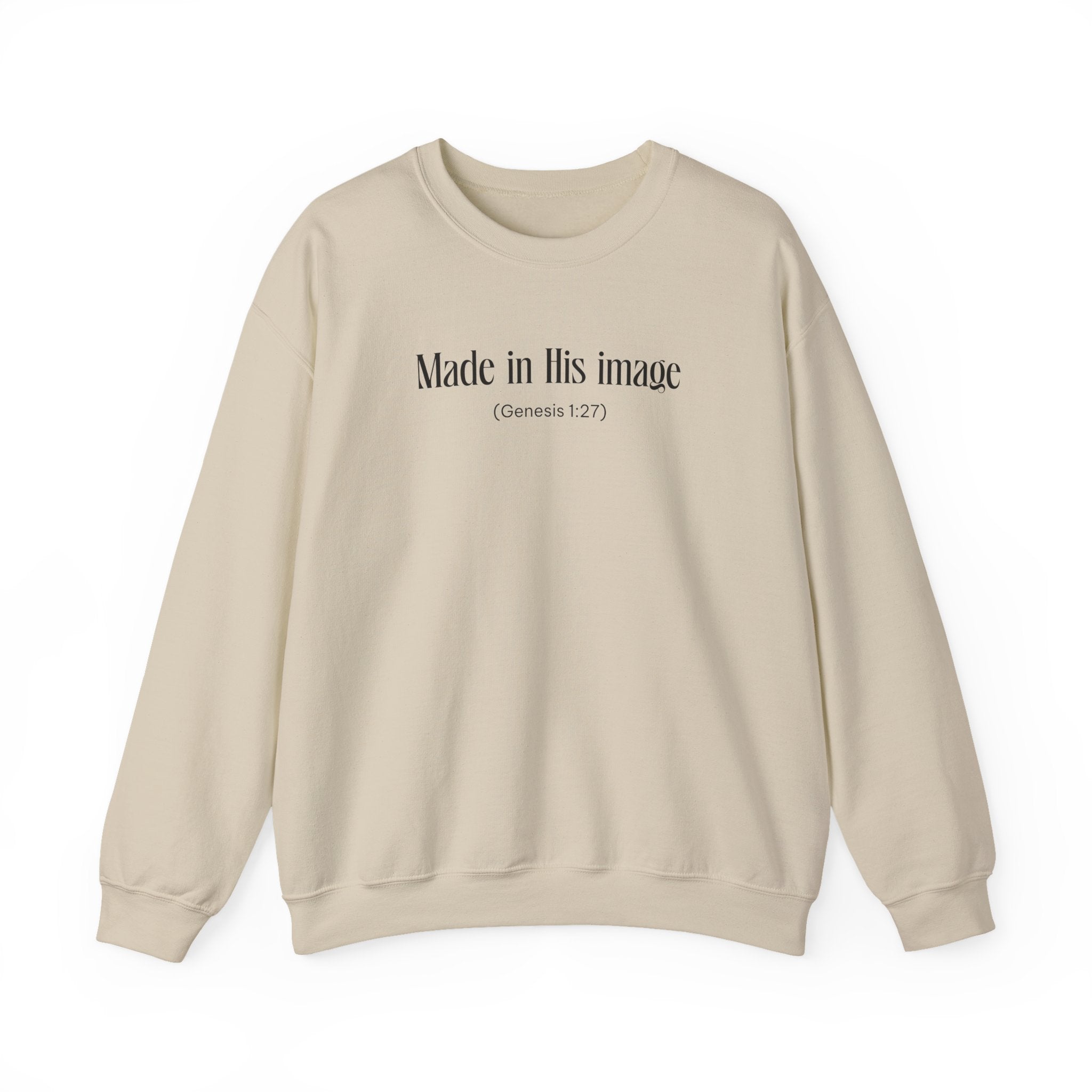 Made in his image Sweatshirt | Inspirational Crewneck, Gift for Fitness Lovers, Motivational Apparel, Unisex Sweatshirt, Cozy Fitness Wear