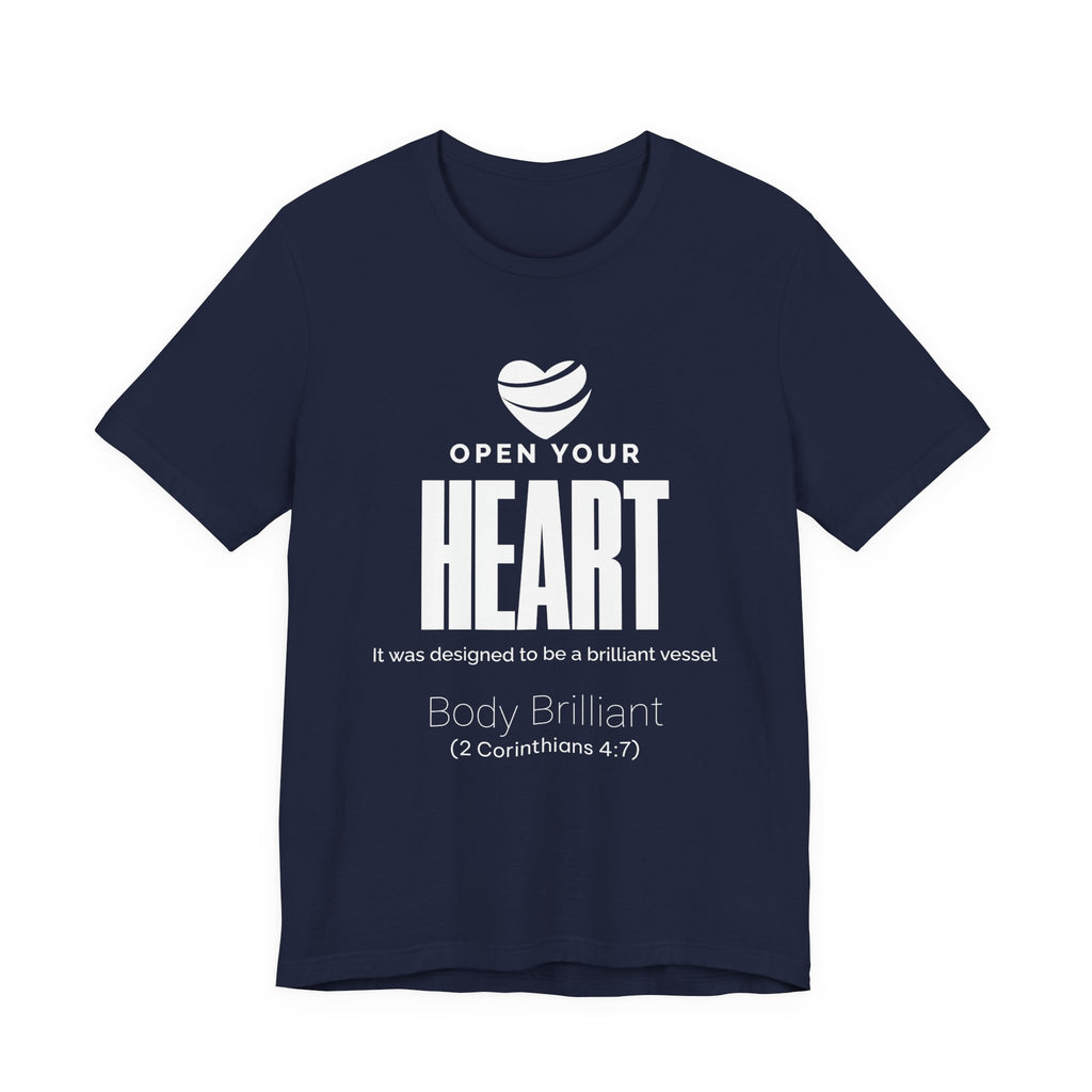 Open Your Heart Inspirational Tee, Unisex Jersey Shirt, Motivational Gift, Spiritual Apparel, Perfect for Everyday Wear