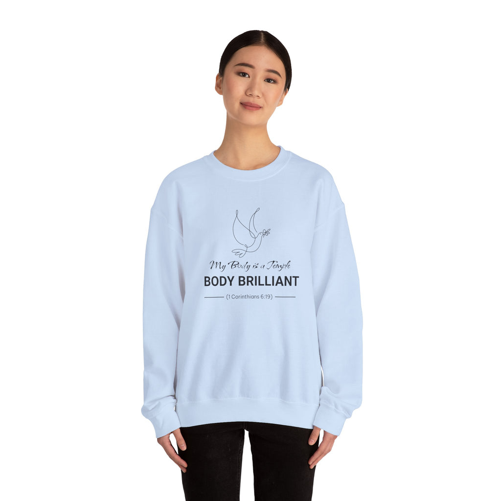 My Body is a Temple Sweatshirt | Inspirational Crewneck, Gift for Fitness Lovers, Motivational Apparel, Unisex Sweatshirt, Cozy Fitness Wear