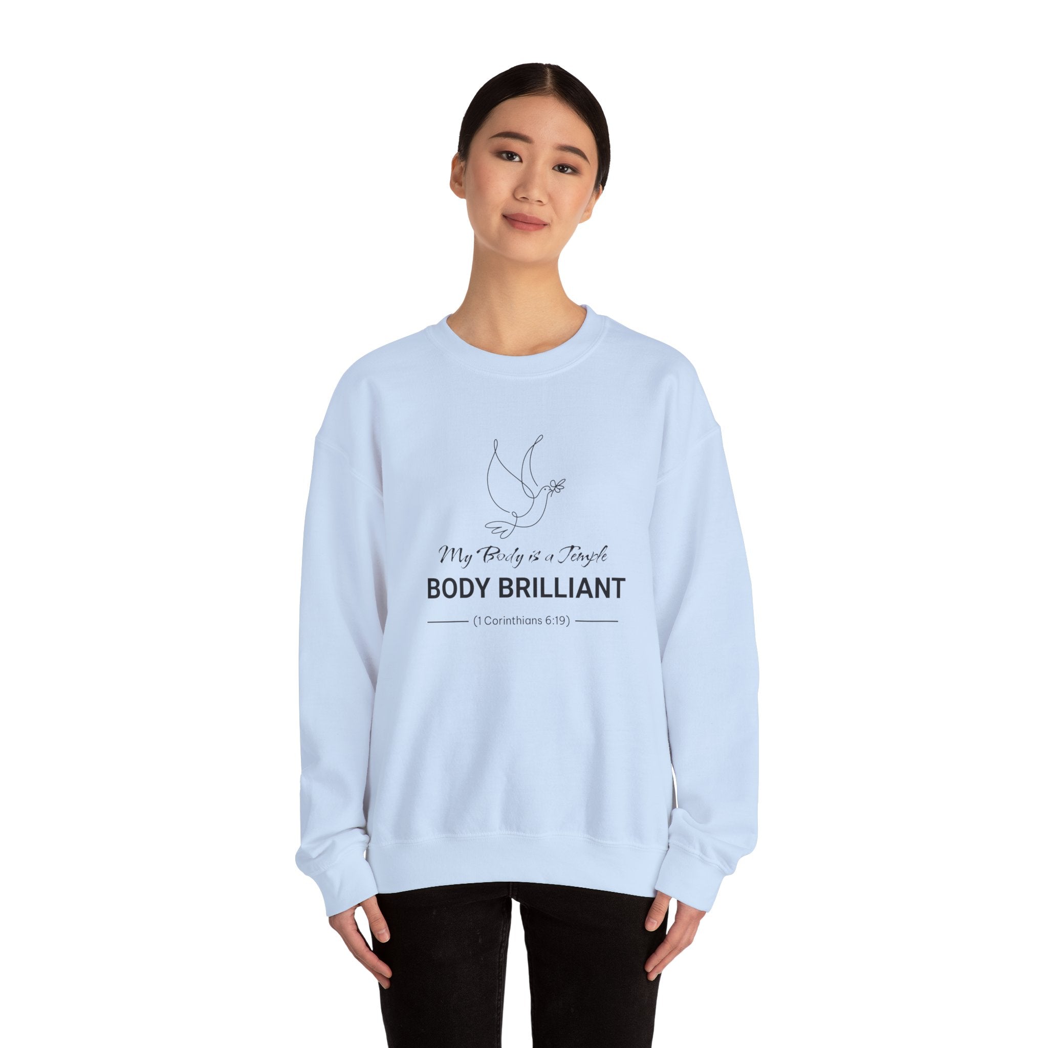 My Body is a Temple Sweatshirt | Inspirational Crewneck, Gift for Fitness Lovers, Motivational Apparel, Unisex Sweatshirt, Cozy Fitness Wear