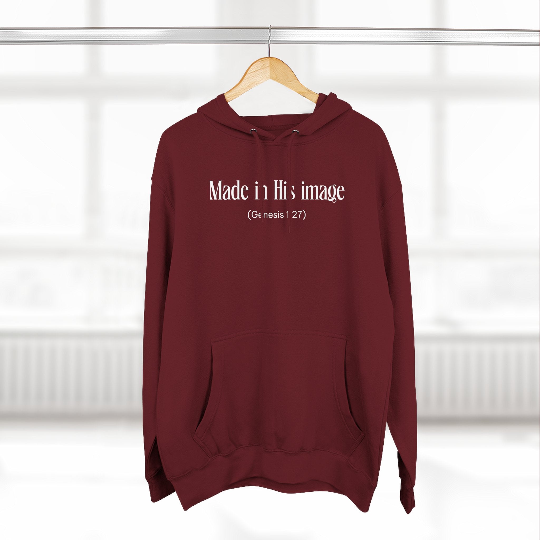 Made in his image Hoodie, Unisex Sweatshirt, Casual Wear, Gift for Her, Fall Fashion, Holiday Gift