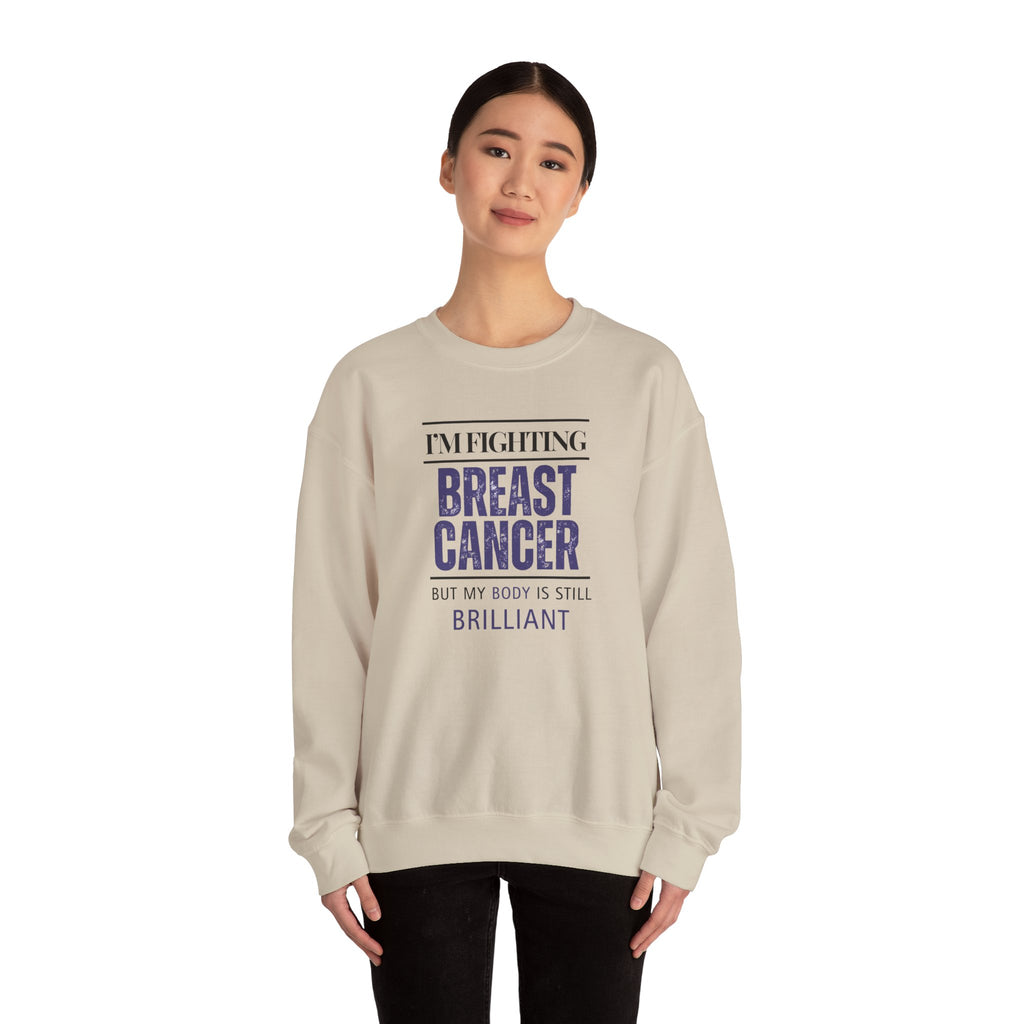 I'm fighting breast cancer Sweatshirt | Inspirational Crewneck, Gift for Fitness Lovers, Motivational Apparel, Unisex Sweatshirt, Cozy Fitness Wear