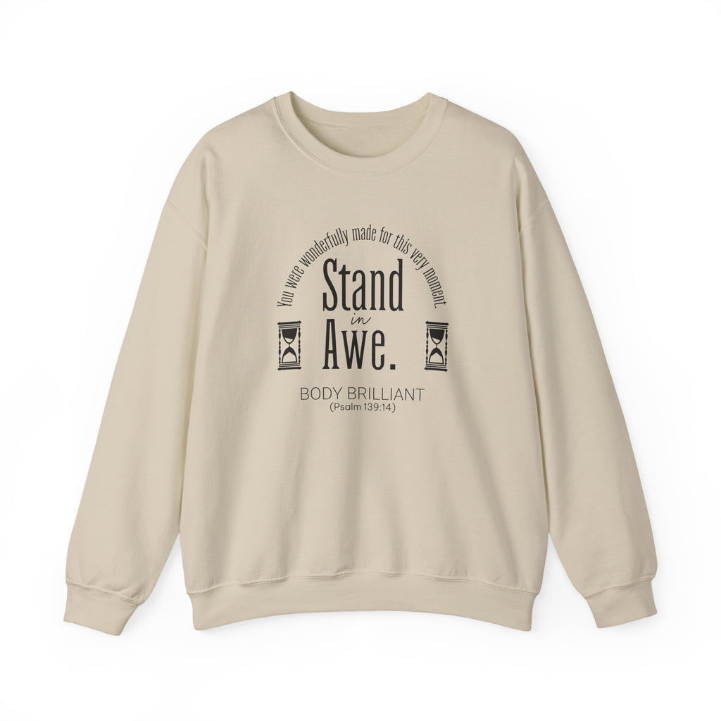 Stand in awe Sweatshirt | Inspirational Crewneck, Gift for Fitness Lovers, Motivational Apparel, Unisex Sweatshirt, Cozy Fitness Wear