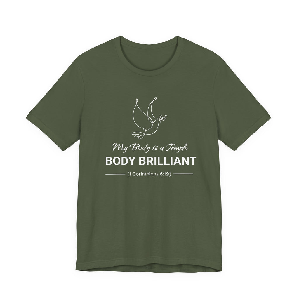 My Body is a Temple  Inspirational Tee, Unisex Jersey Shirt, Motivational Gift, Spiritual Apparel, Perfect for Everyday Wear