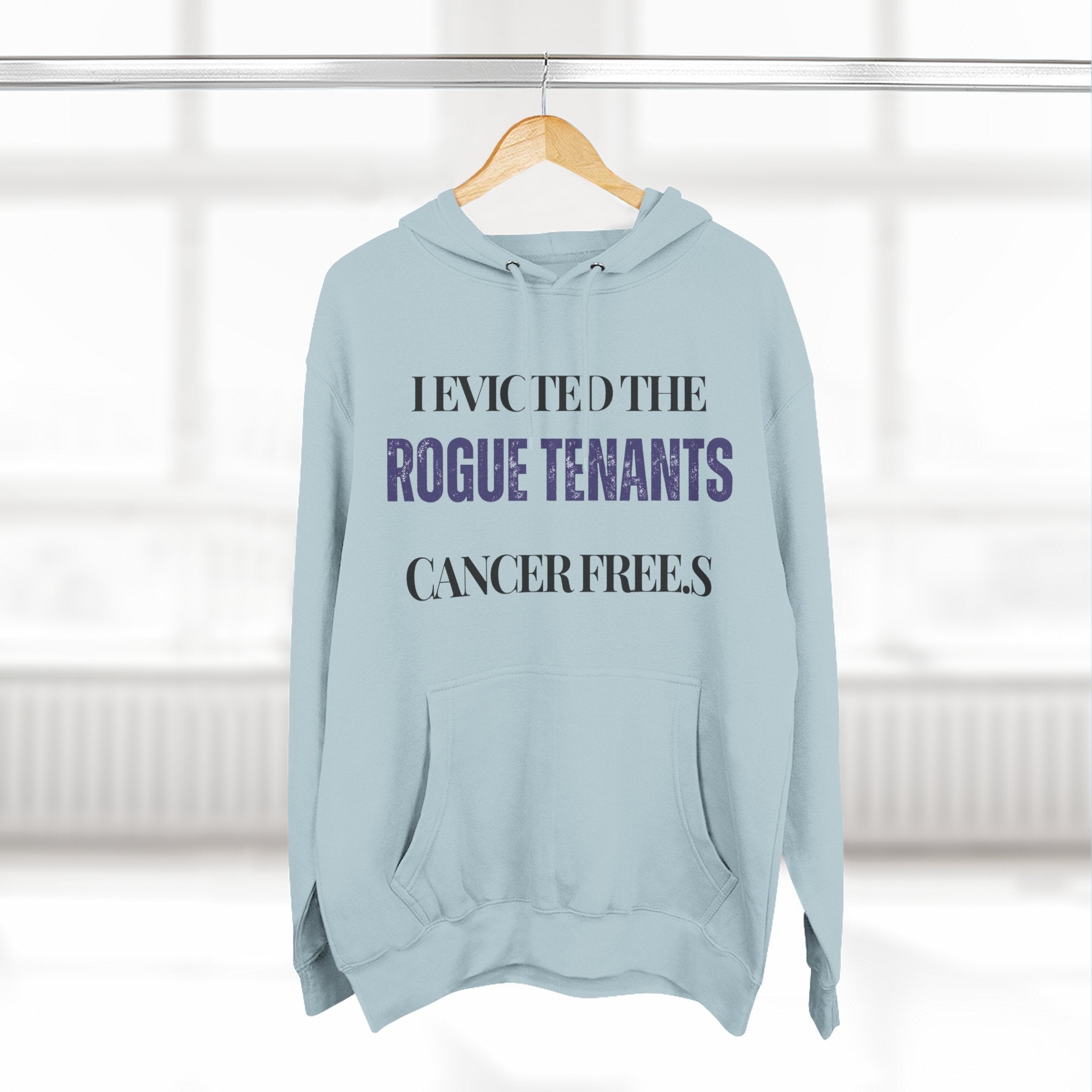 I evicted the rogue tenants. Cancer free Hoodie, Unisex Sweatshirt, Casual Wear, Gift for Her, Fall Fashion, Holiday Gift