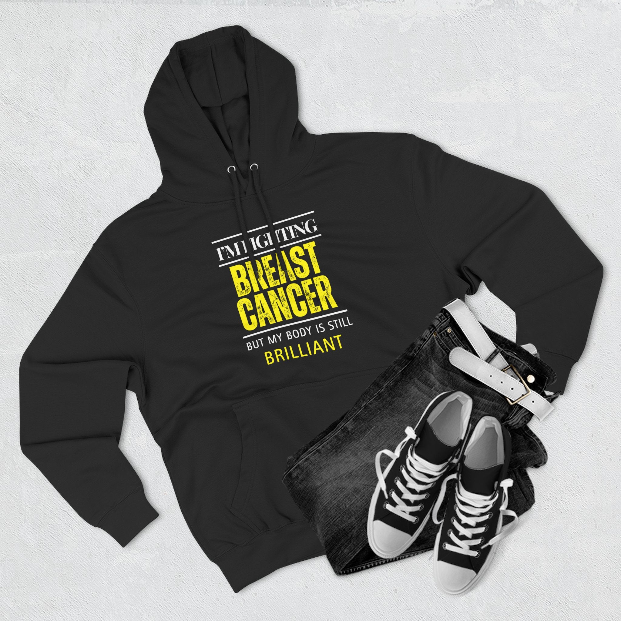 I'm fighting breast cancer Hoodie, Unisex Sweatshirt, Casual Wear, Gift for Her, Fall Fashion, Holiday Gift