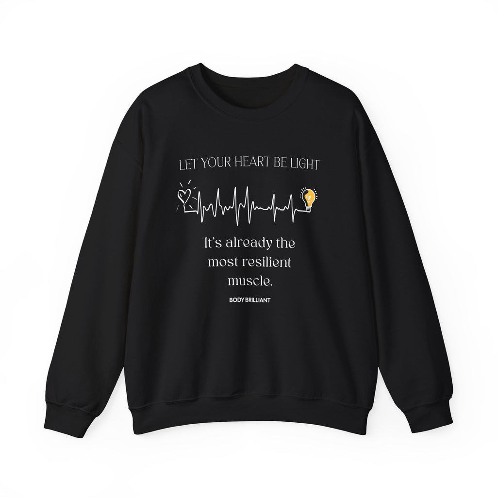 Let your heart be light Sweatshirt | Inspirational Crewneck, Gift for Fitness Lovers, Motivational Apparel, Unisex Sweatshirt, Cozy Fitness Wear