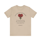 Giving With All Your Heart Inspirational Tee, Unisex Jersey Shirt, Motivational Gift, Spiritual Apparel, Perfect for Everyday Wear