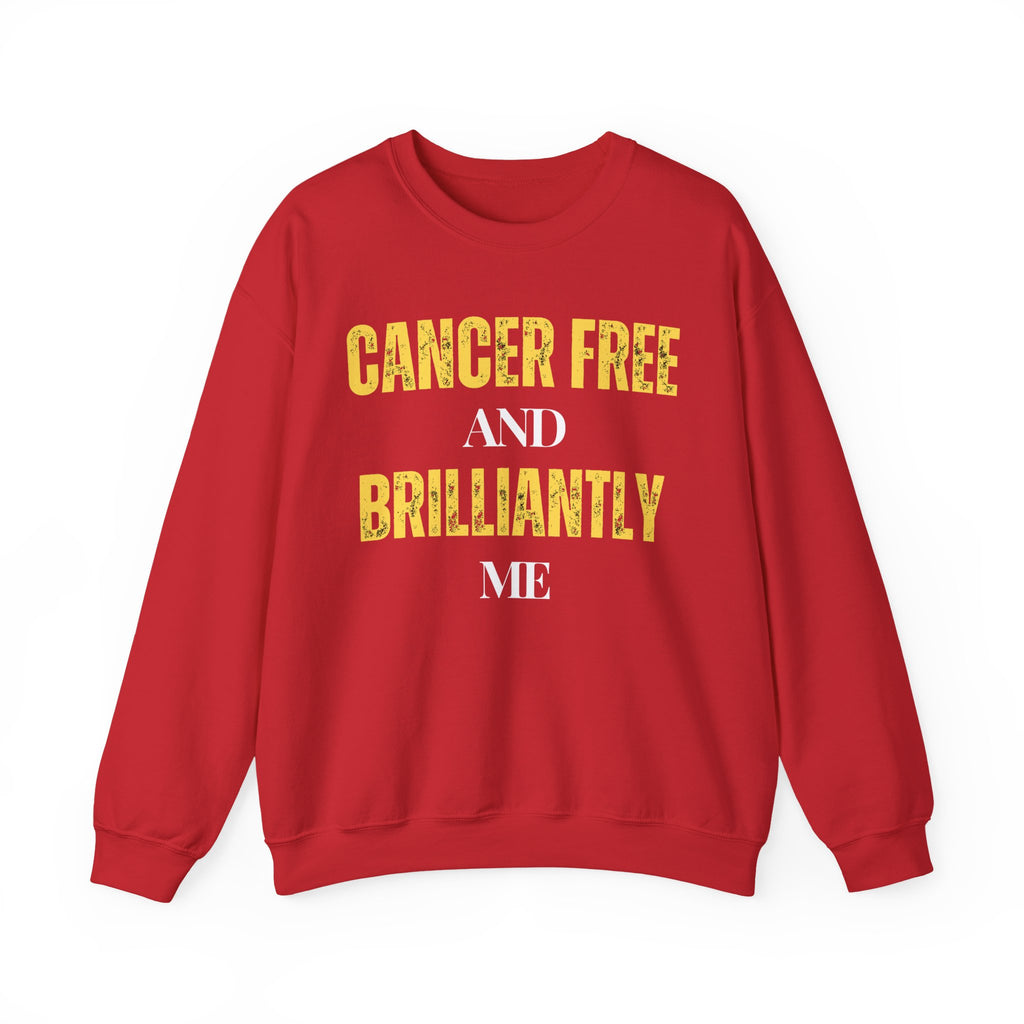 Cancer-free and brilliantly me Sweatshirt | Inspirational Crewneck, Gift for Fitness Lovers, Motivational Apparel, Unisex Sweatshirt, Cozy Fitness Wear