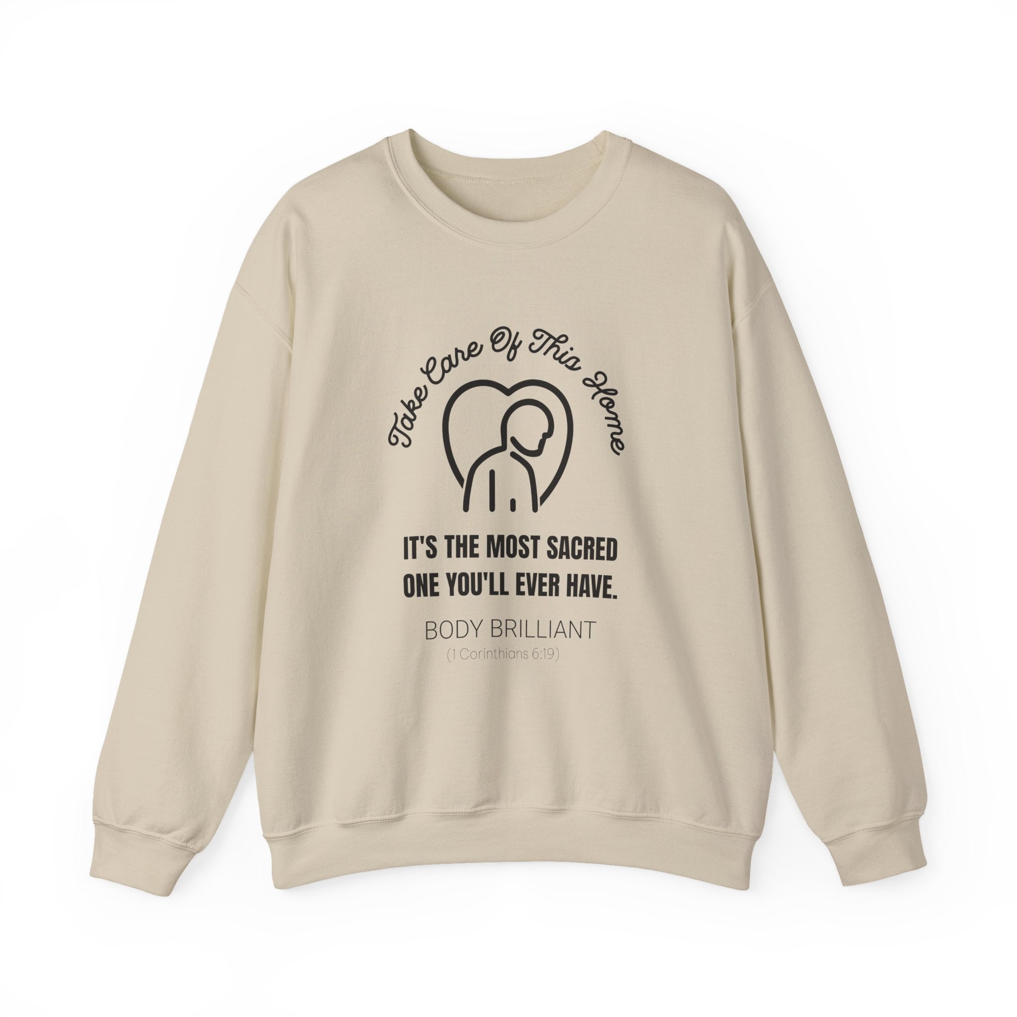 Take care of this home Sweatshirt | Inspirational Crewneck, Gift for Fitness Lovers, Motivational Apparel, Unisex Sweatshirt, Cozy Fitness Wear