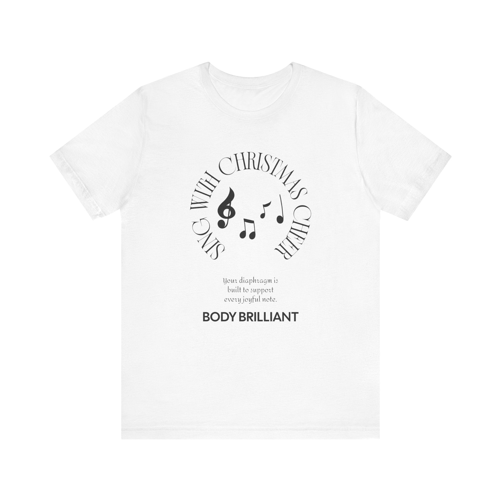 Sing with Christmas cheer Inspirational Tee, Unisex Jersey Shirt, Motivational Gift, Spiritual Apparel, Perfect for Everyday Wear