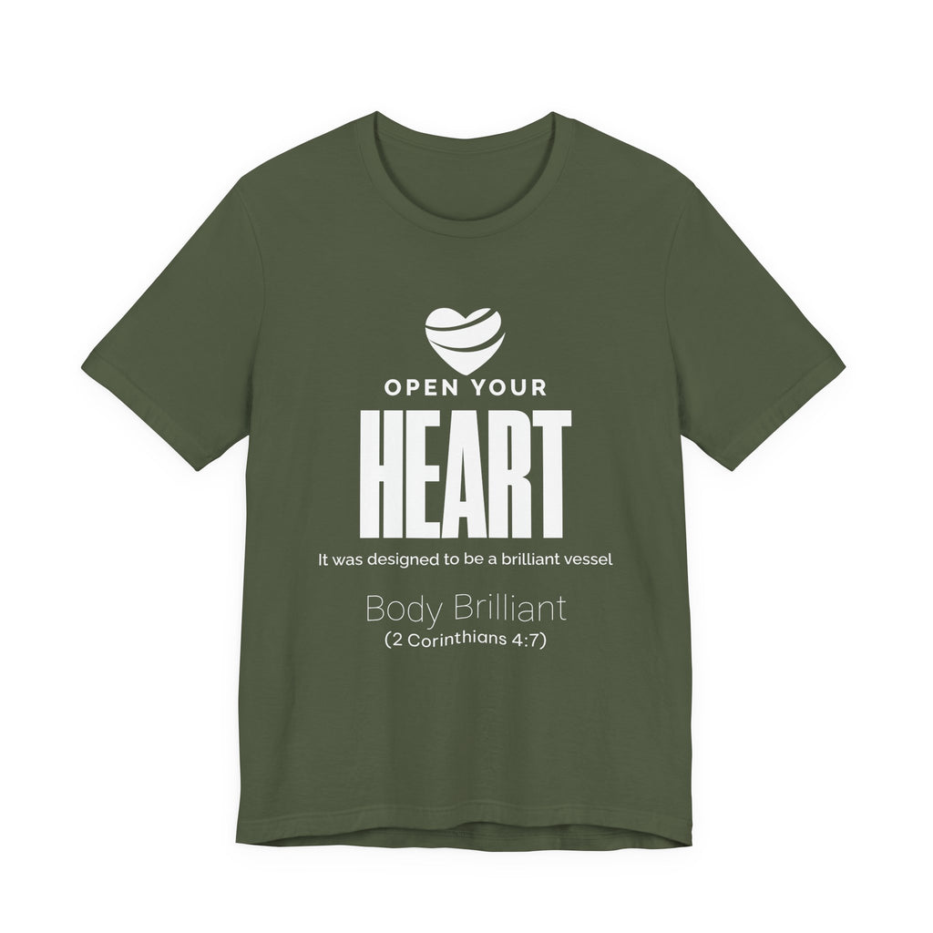 Open Your Heart Inspirational Tee, Unisex Jersey Shirt, Motivational Gift, Spiritual Apparel, Perfect for Everyday Wear