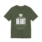 Open Your Heart Inspirational Tee, Unisex Jersey Shirt, Motivational Gift, Spiritual Apparel, Perfect for Everyday Wear