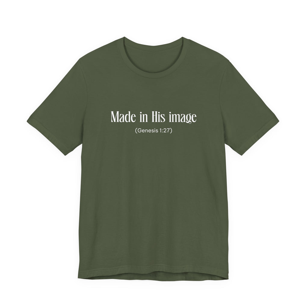 Made in his Image Inspirational Tee, Unisex Jersey Shirt, Motivational Gift, Spiritual Apparel, Perfect for Everyday Wear