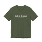Made in his Image Inspirational Tee, Unisex Jersey Shirt, Motivational Gift, Spiritual Apparel, Perfect for Everyday Wear