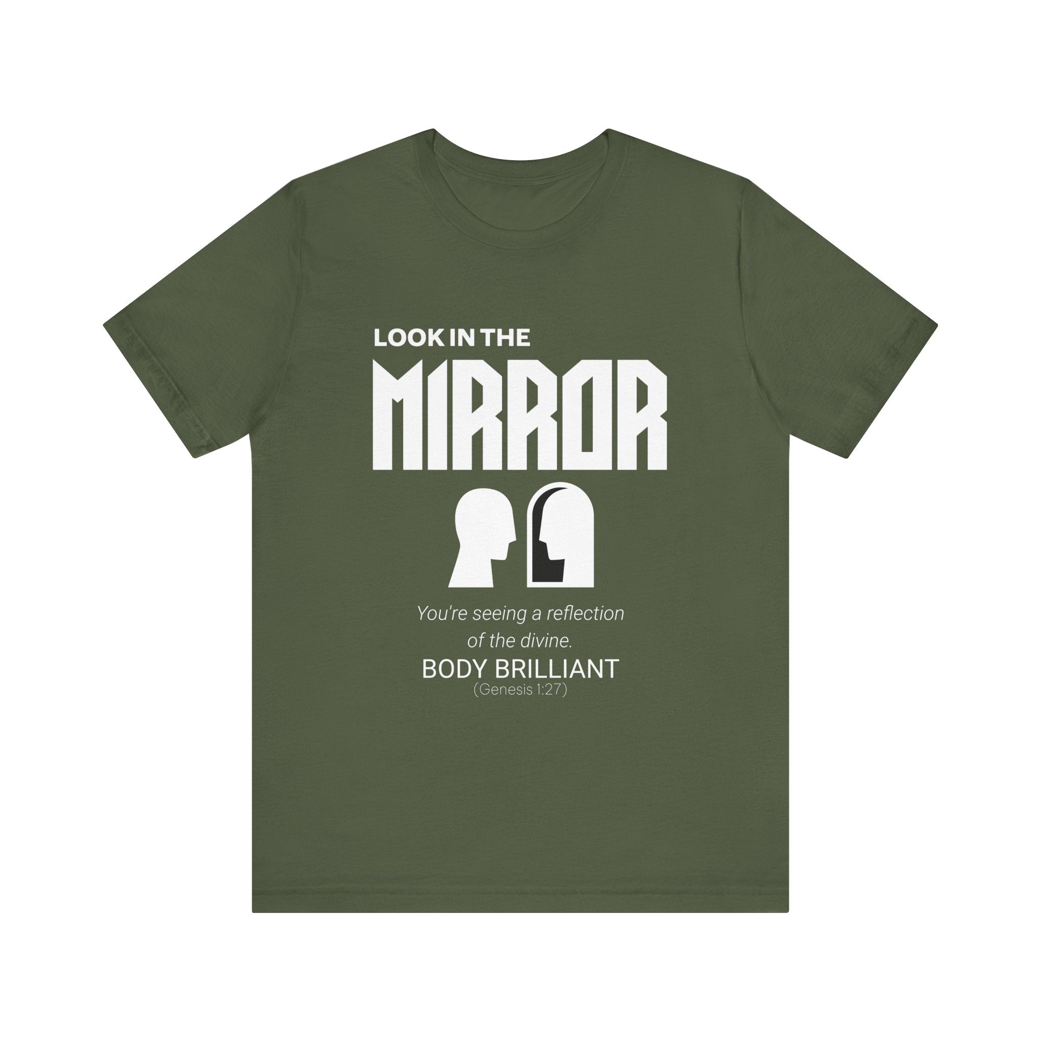 Look in the Mirror Inspirational Tee, Unisex Jersey Shirt, Motivational Gift, Spiritual Apparel, Perfect for Everyday Wear