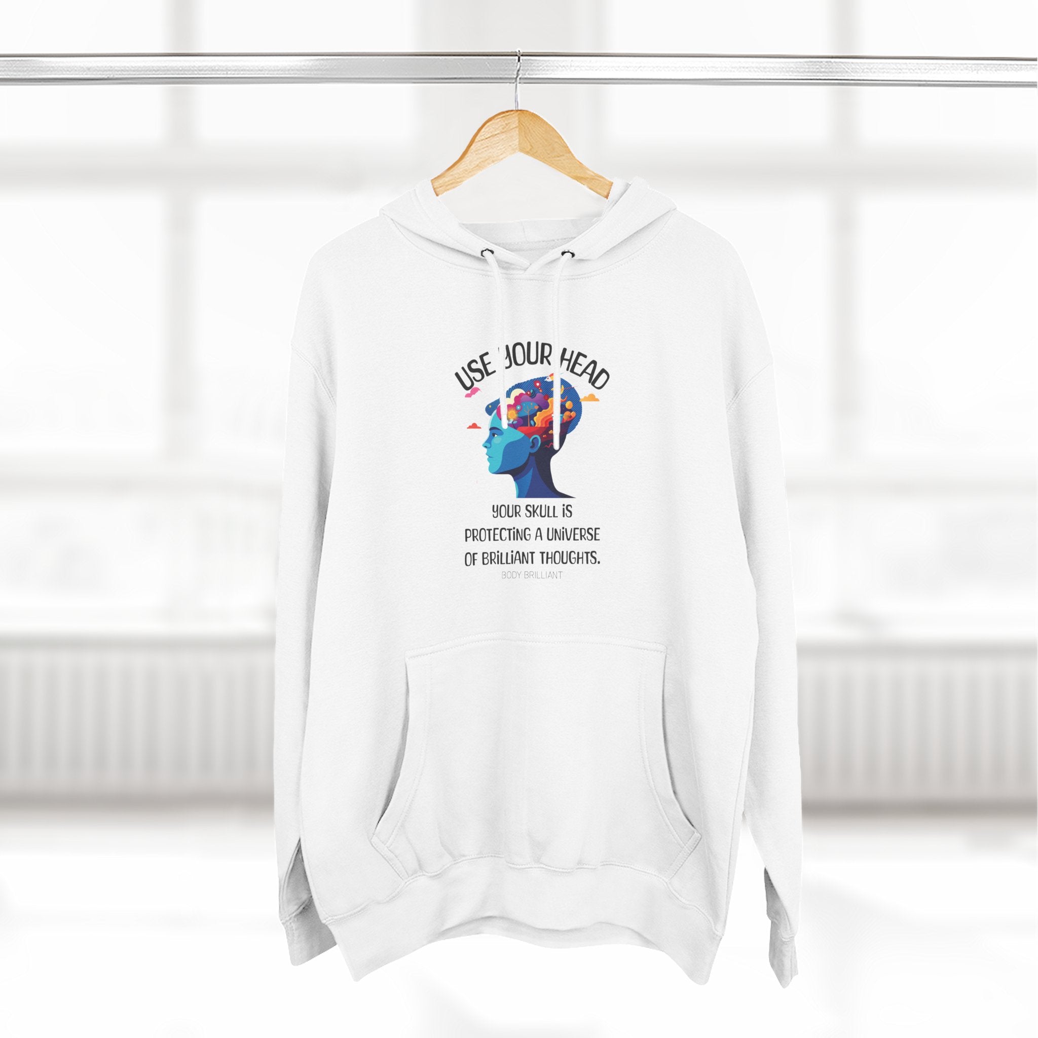Use your head Hoodie, Unisex Sweatshirt, Casual Wear, Gift for Her, Fall Fashion, Holiday Gift