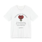 Giving With All Your Heart Inspirational Tee, Unisex Jersey Shirt, Motivational Gift, Spiritual Apparel, Perfect for Everyday Wear
