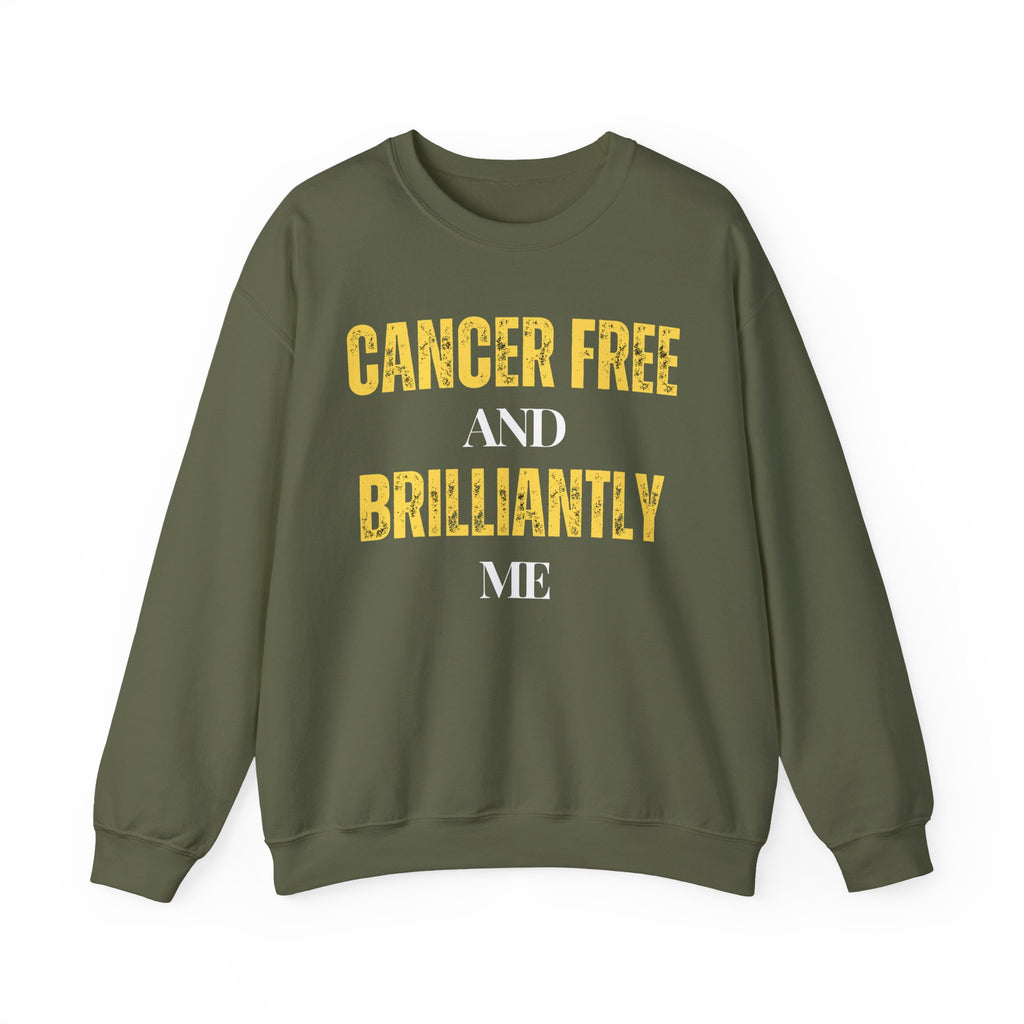 Cancer-free and brilliantly me Sweatshirt | Inspirational Crewneck, Gift for Fitness Lovers, Motivational Apparel, Unisex Sweatshirt, Cozy Fitness Wear