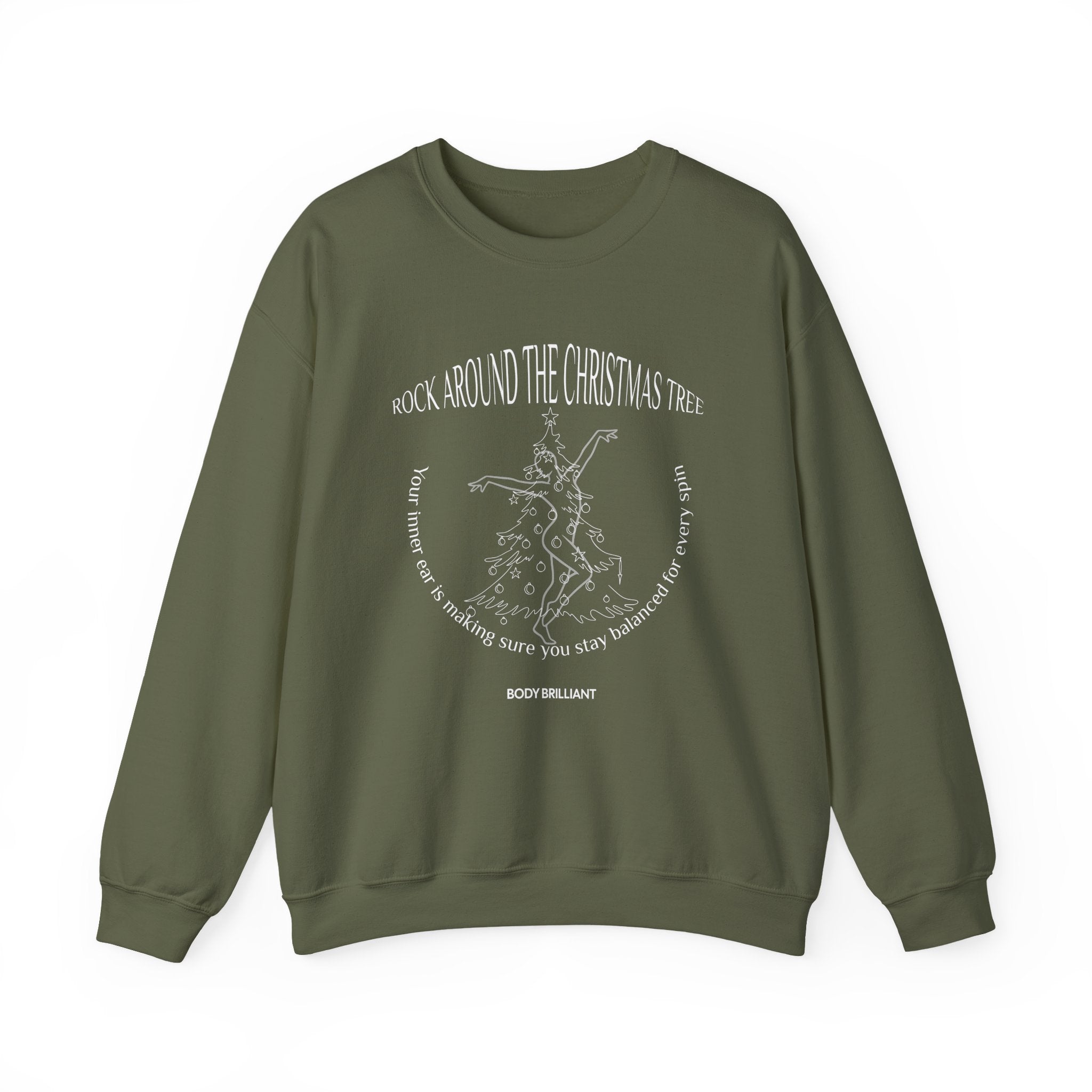 Rock around the Christmas tree Sweatshirt | Inspirational Crewneck, Gift for Fitness Lovers, Motivational Apparel, Unisex Sweatshirt, Cozy Fitness Wear