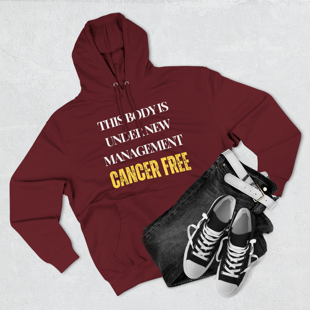 This body is under new management. Cancer free Hoodie, Unisex Sweatshirt, Casual Wear, Gift for Her, Fall Fashion, Holiday Gift