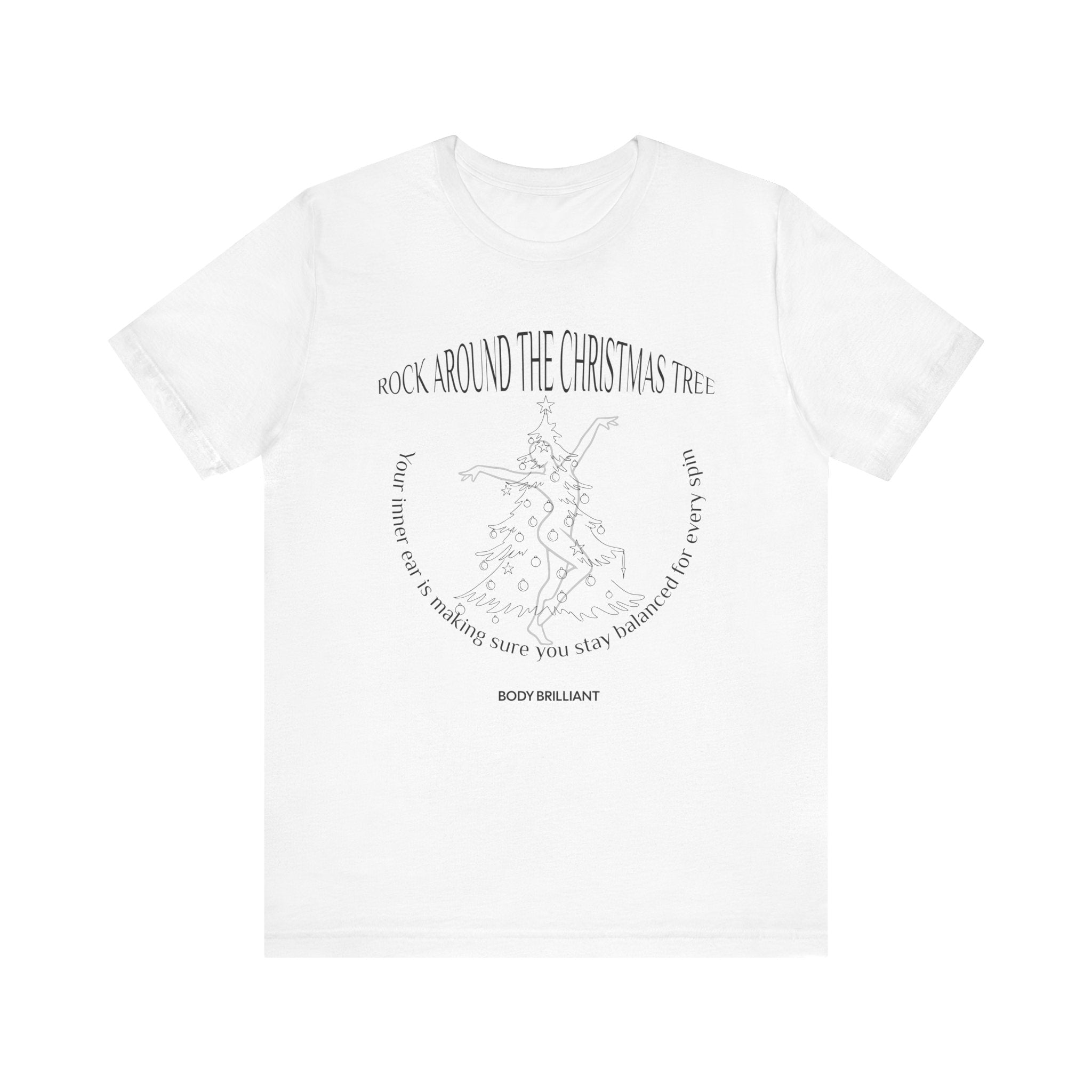 Rock around the Christmas tree Inspirational Tee, Unisex Jersey Shirt, Motivational Gift, Spiritual Apparel, Perfect for Everyday Wear