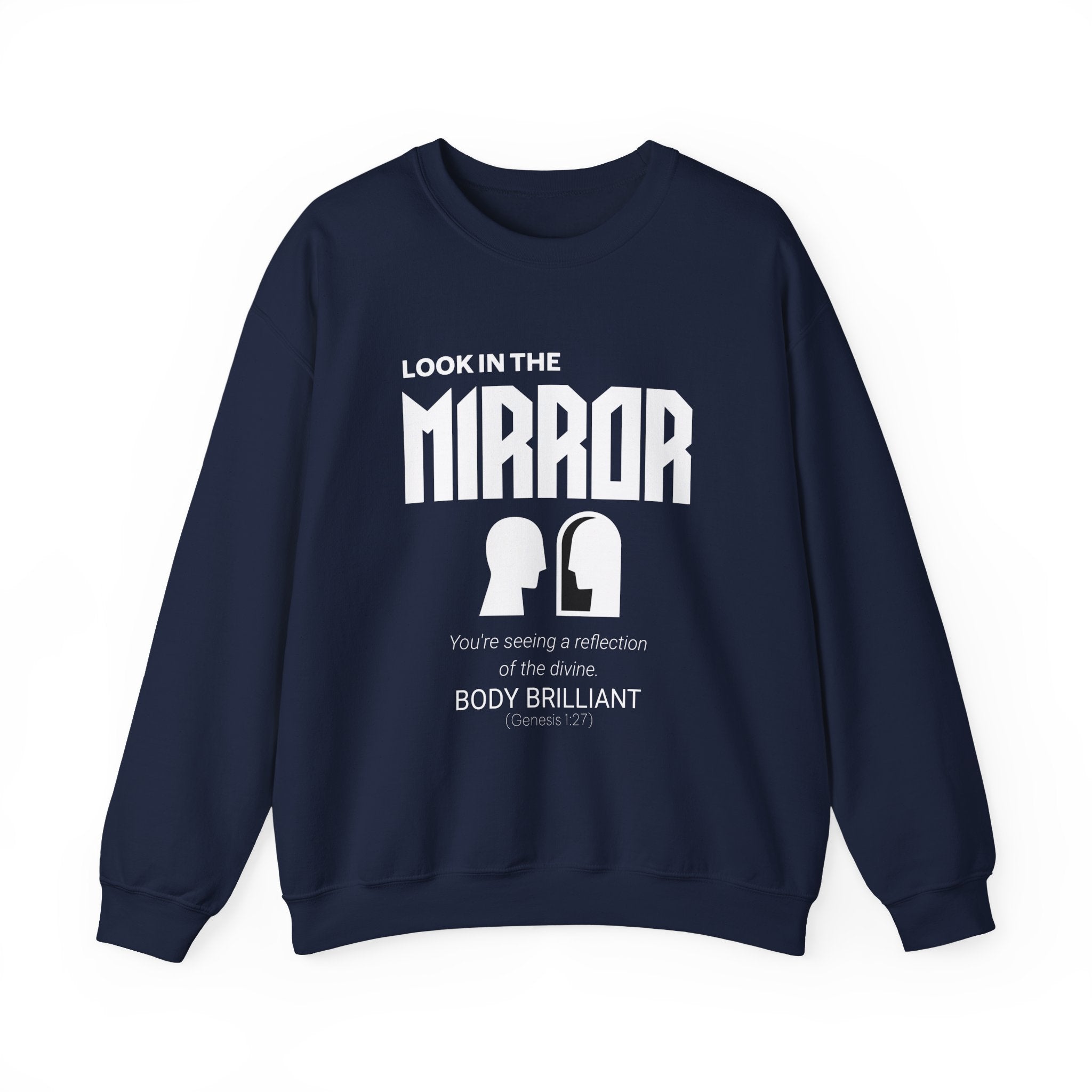 Look in the mirror Sweatshirt | Inspirational Crewneck, Gift for Fitness Lovers, Motivational Apparel, Unisex Sweatshirt, Cozy Fitness Wear