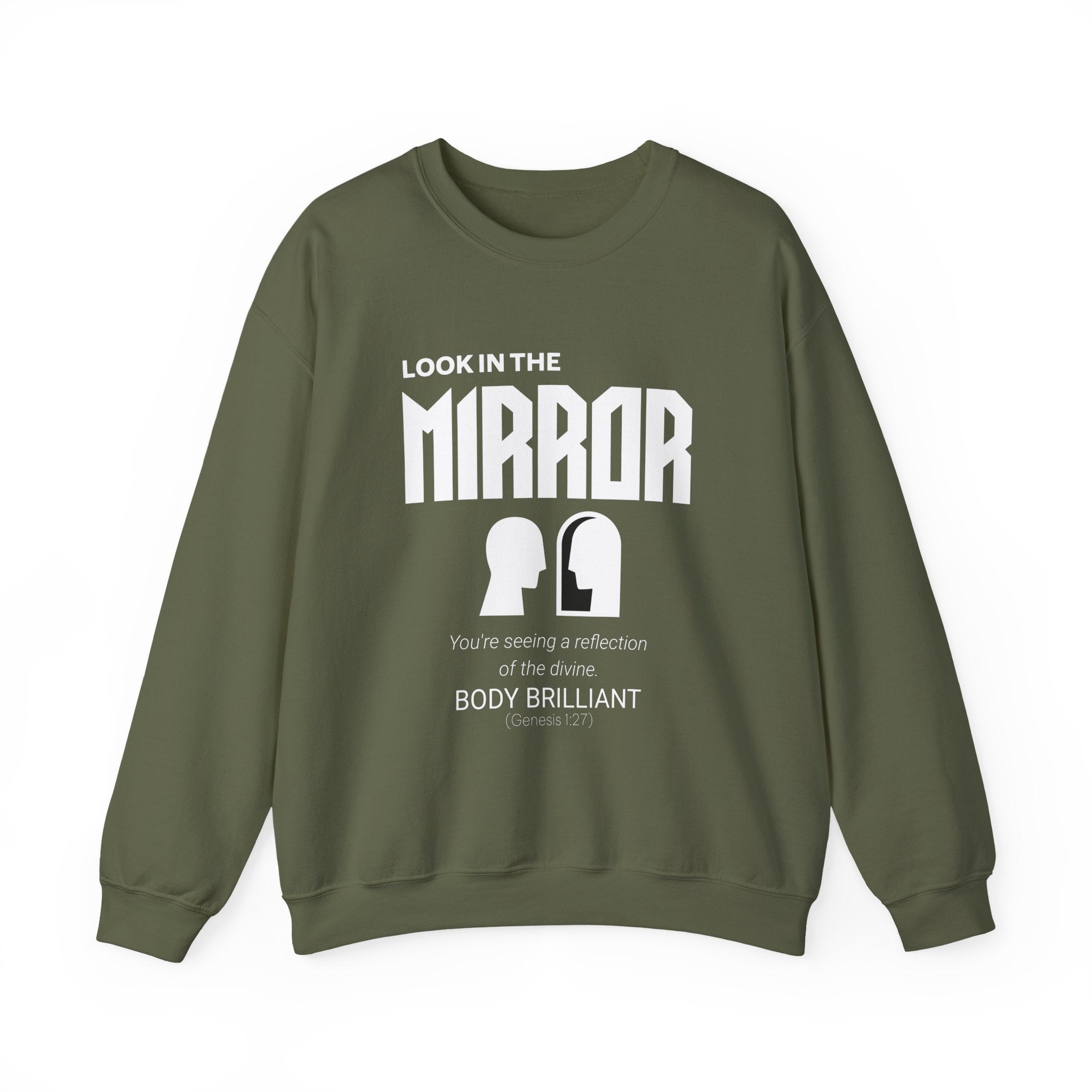 Look in the mirror Sweatshirt | Inspirational Crewneck, Gift for Fitness Lovers, Motivational Apparel, Unisex Sweatshirt, Cozy Fitness Wear