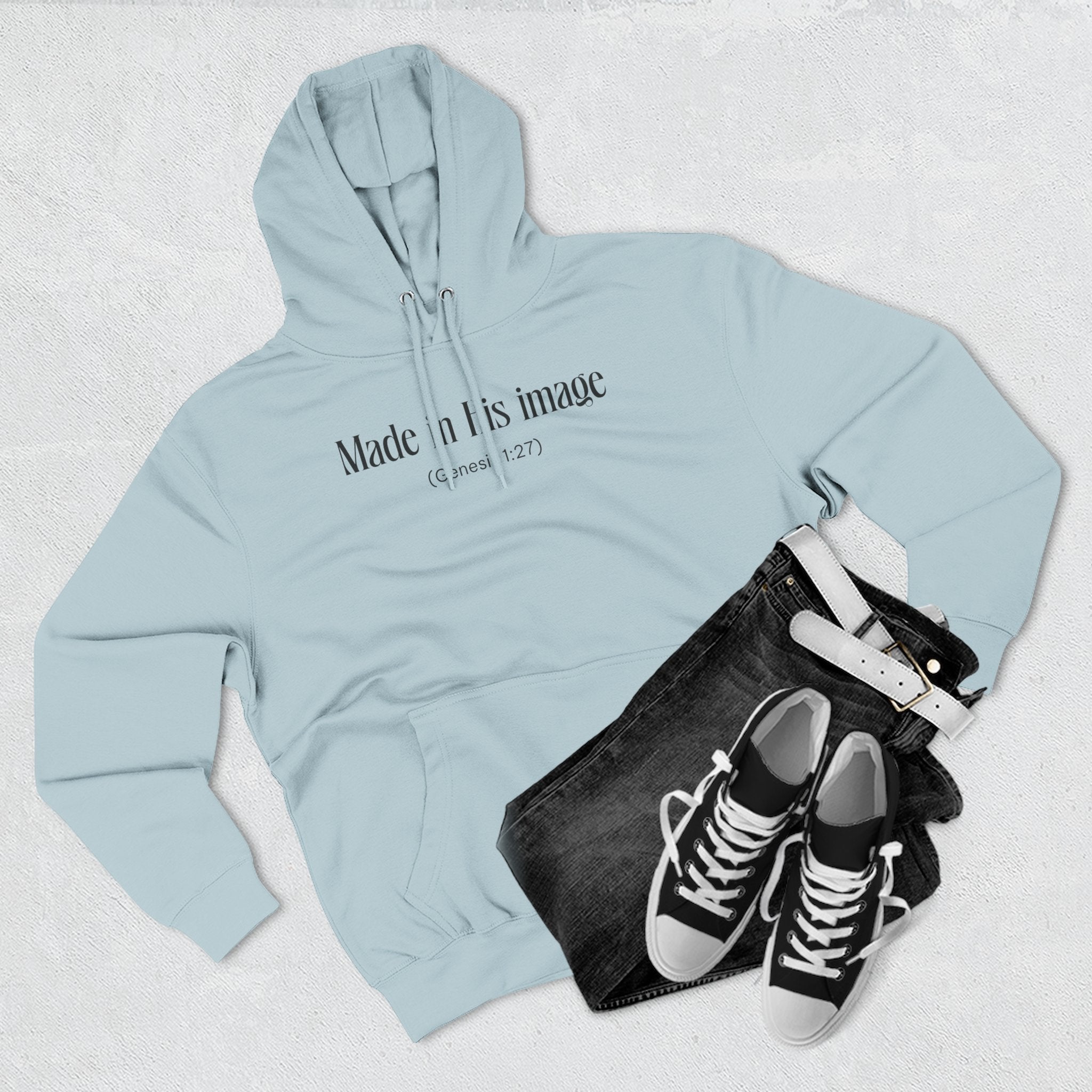 Made in his image Hoodie, Unisex Sweatshirt, Casual Wear, Gift for Her, Fall Fashion, Holiday Gift