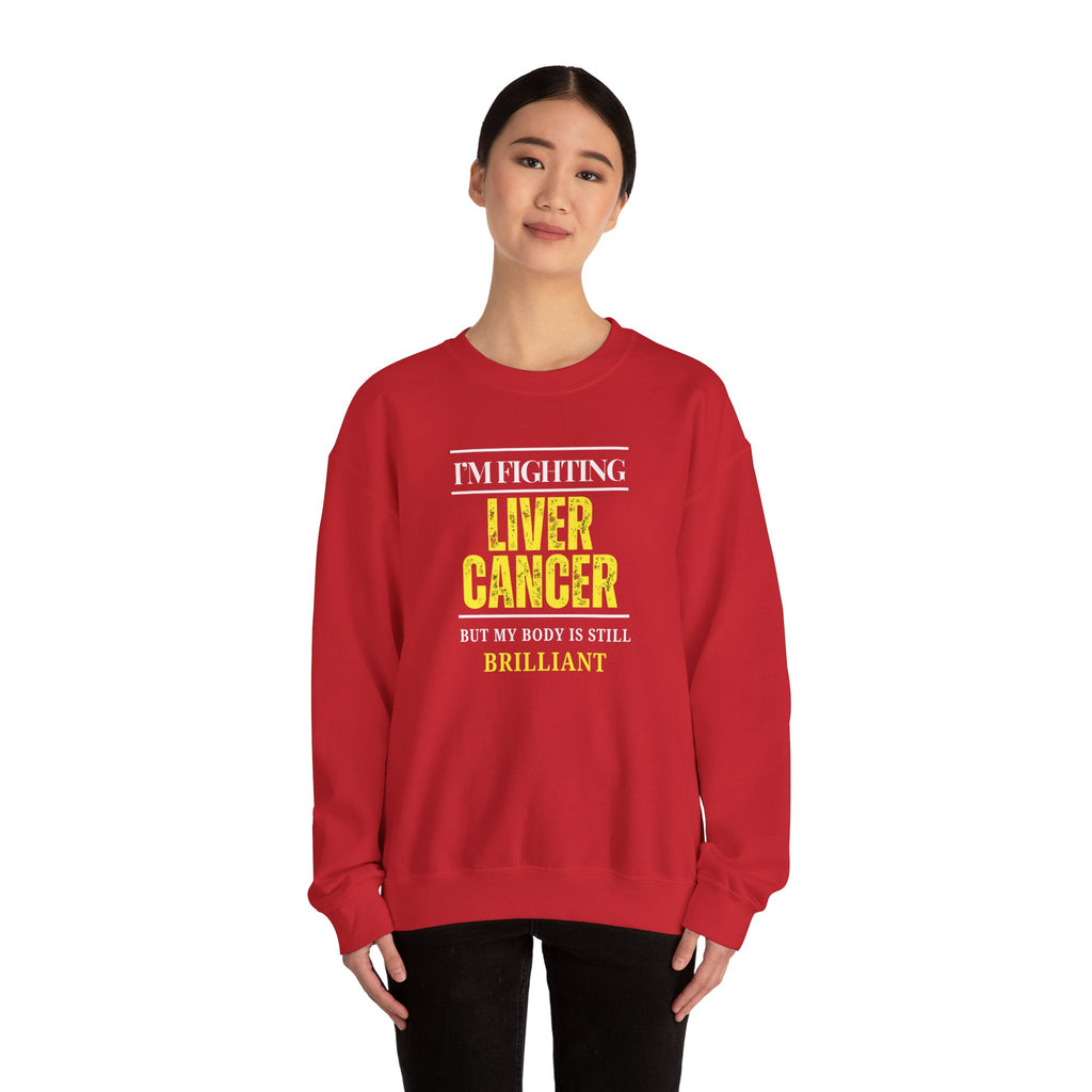 I'm fighting liver cancer Sweatshirt | Inspirational Crewneck, Gift for Fitness Lovers, Motivational Apparel, Unisex Sweatshirt, Cozy Fitness Wear