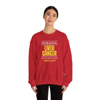 I'm fighting liver cancer Sweatshirt | Inspirational Crewneck, Gift for Fitness Lovers, Motivational Apparel, Unisex Sweatshirt, Cozy Fitness Wear
