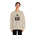 Open Your Heart Sweatshirt | Inspirational Crewneck, Gift for Fitness Lovers, Motivational Apparel, Unisex Sweatshirt, Cozy Fitness Wear