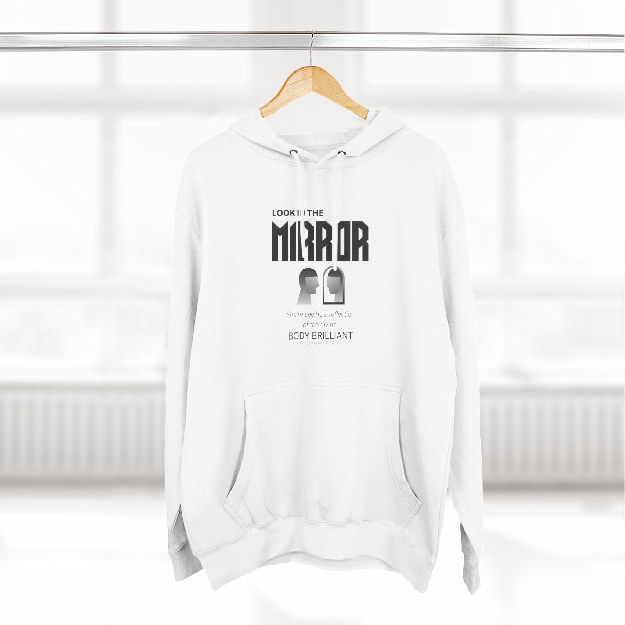 Look in the mirror Hoodie, Unisex Sweatshirt, Casual Wear, Gift for Her, Fall Fashion, Holiday Gift