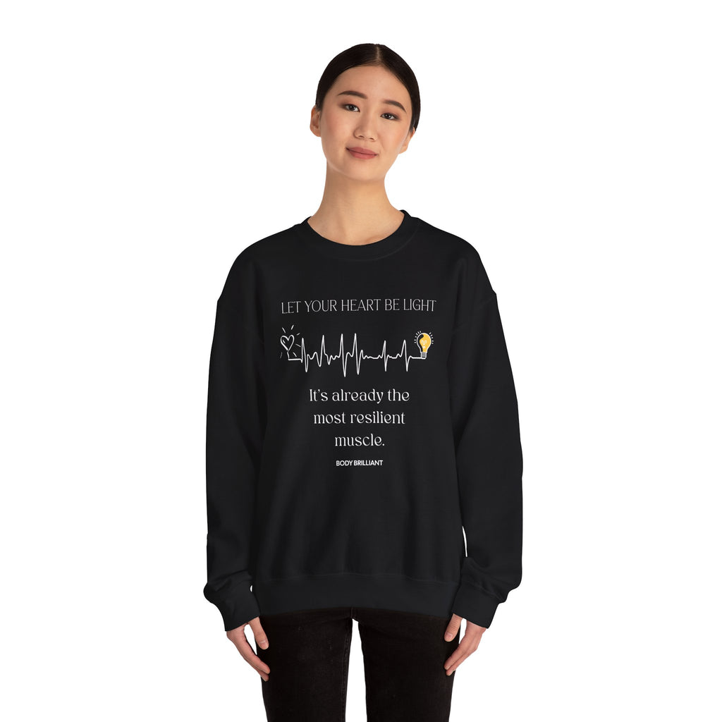 Let your heart be light Sweatshirt | Inspirational Crewneck, Gift for Fitness Lovers, Motivational Apparel, Unisex Sweatshirt, Cozy Fitness Wear